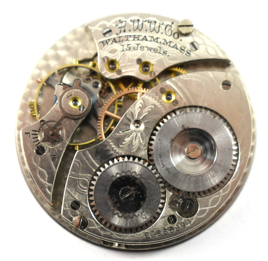 Vintage Waltham Grade 220 12s 15J OF Pocket Watch Movement lot.v8