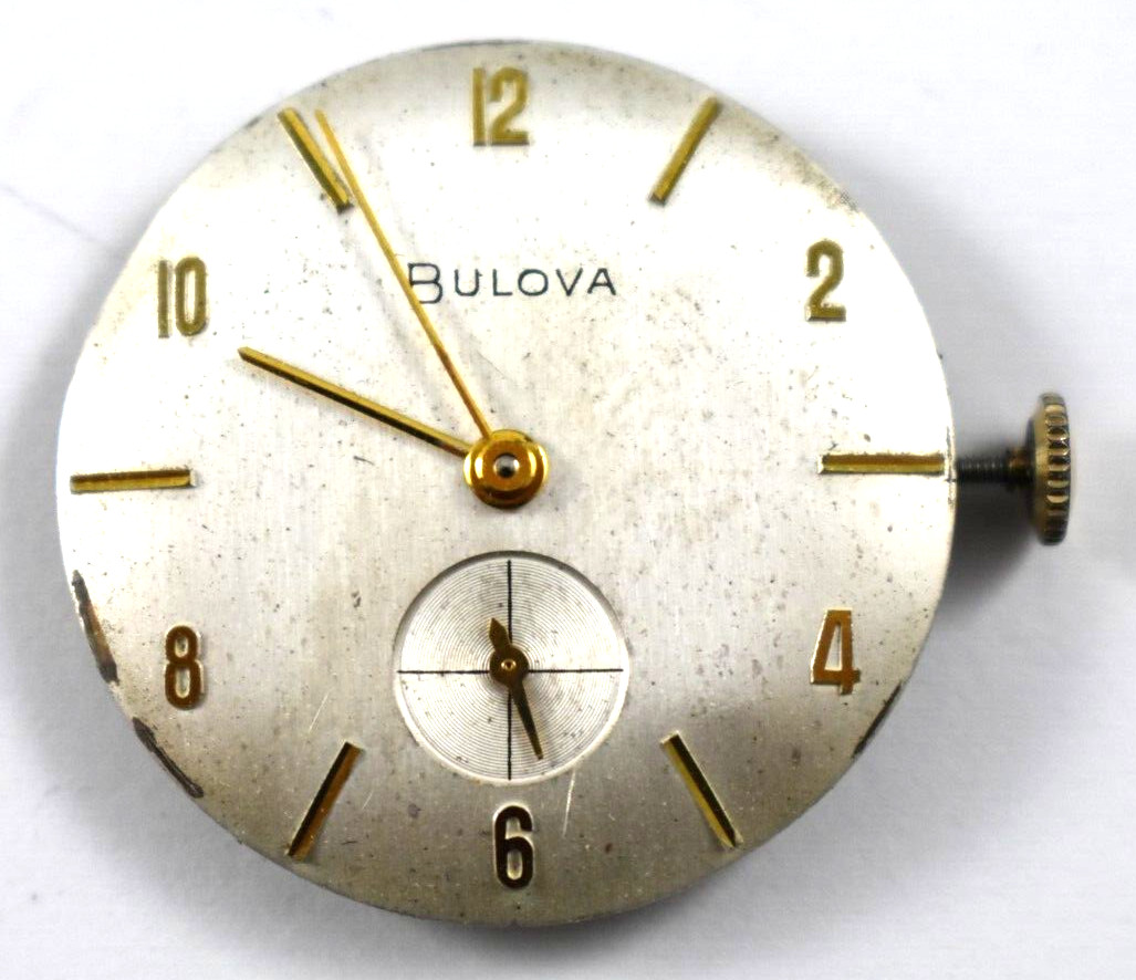 Vintage Bulova Manual Wind 17J 11AC Wrist Watch Movement lot.a1