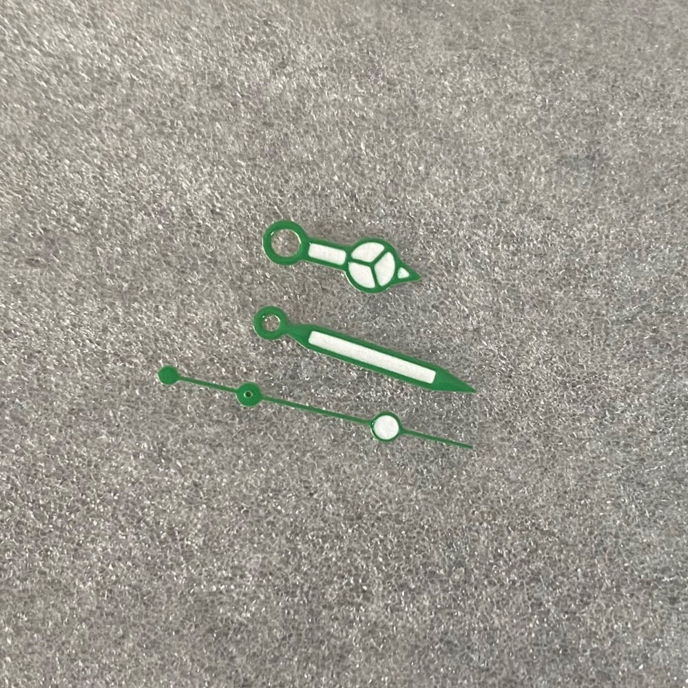 1 Set Green Luminous Watch Hands For NH35 NH36 ETA2836 Luminous 7.78x12x12.5mm
