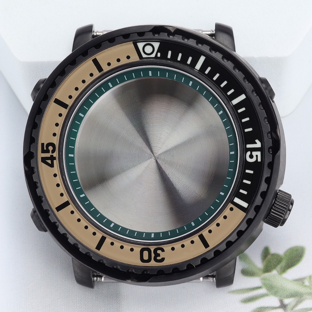 43.3mm NH35 Diver Watch Case PVD tuna Mod Sapphire Steel For Seiko NH35 Movement