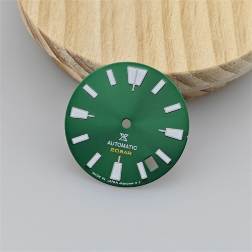 NH35 Dial 28.5mm Vintage Dial Green Luminous Fits NH35 NH36 Movement Watch Dial