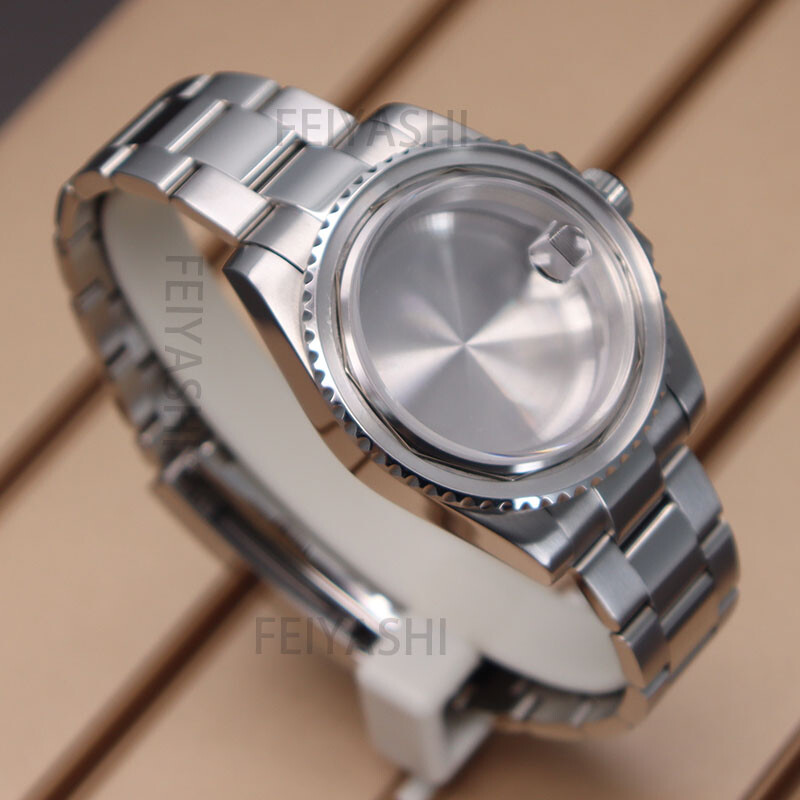 Watch Case Oyster strap Cyclops Sapphire Glass For Seiko nh35 Eta 2824 Movement