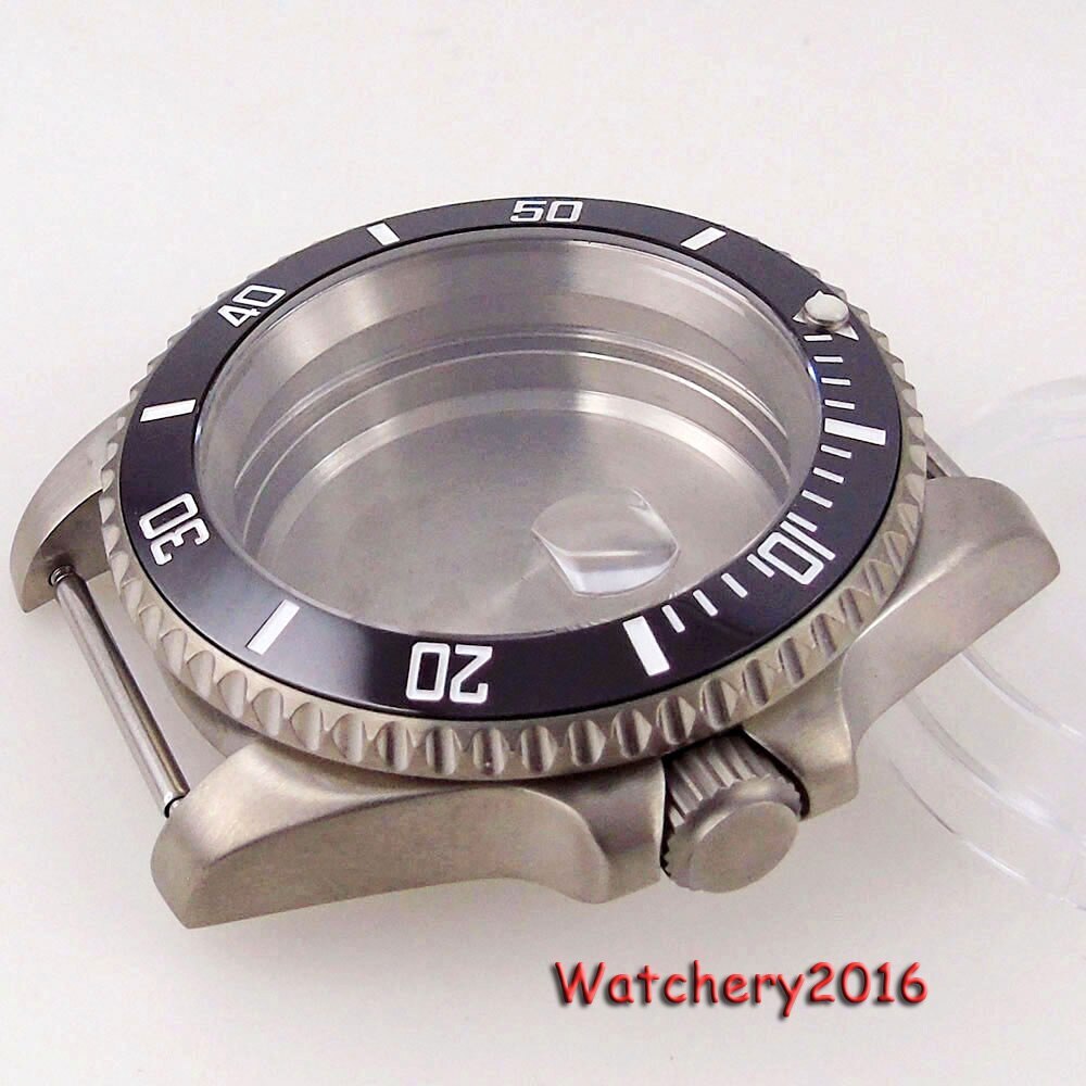40mm 120 Clicks 20ATM Titanium Mens Watch Case sapphire crystals Fit Japan NH35A