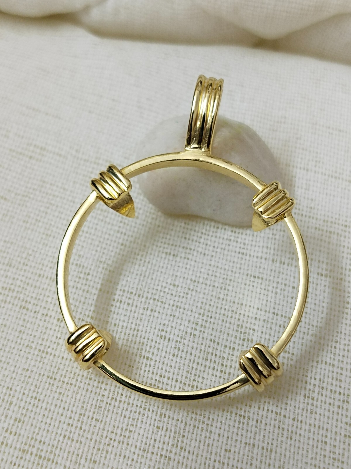 925 Sterling Silver Round Bezel Pendant: Coin Connector, Jewelry Making
