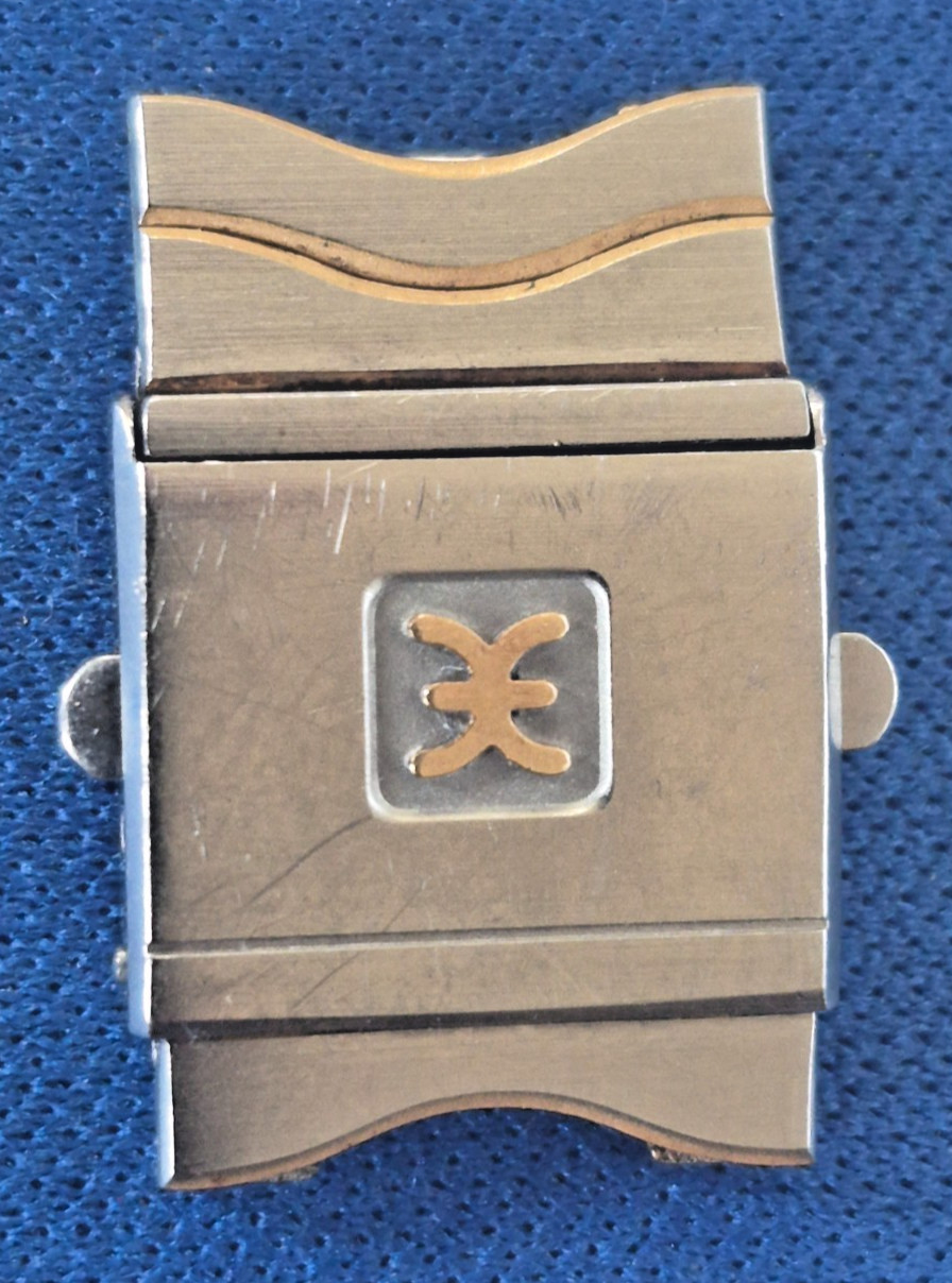 Ebel Sport Classic Wave Men Gold and Steel Watch Clasp Buckle For 15mm Band
