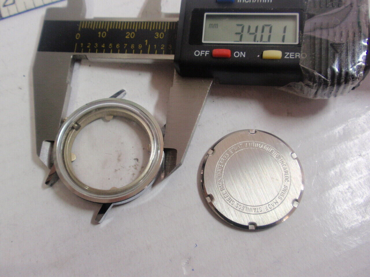 New Swiss Hilton watch Case *Internal 29mm *External 34mm ~Stainless Stee #pnw21