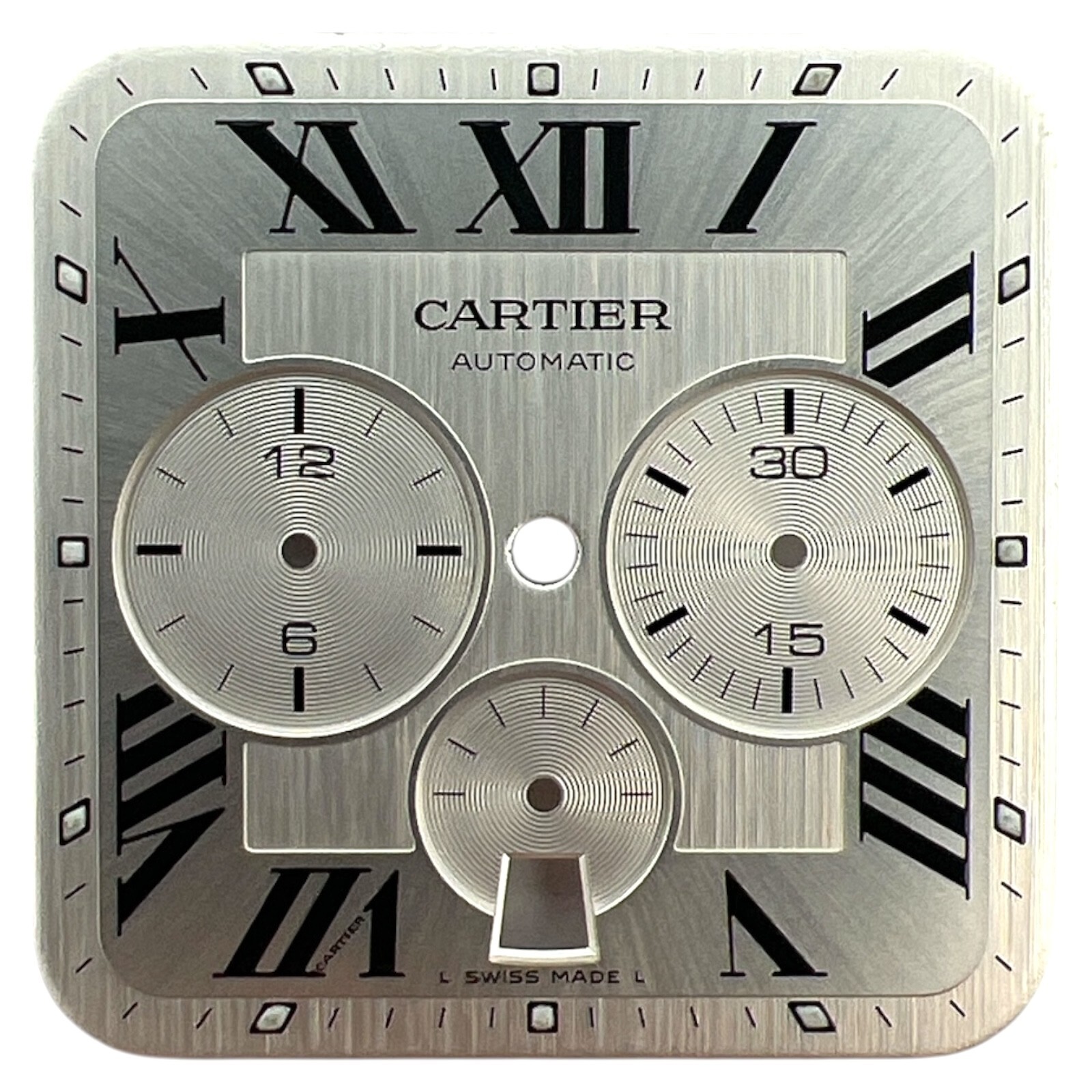 Genuine Cartier Santos Chronograph 43.3mm Roman Dial Silver W2SA0008