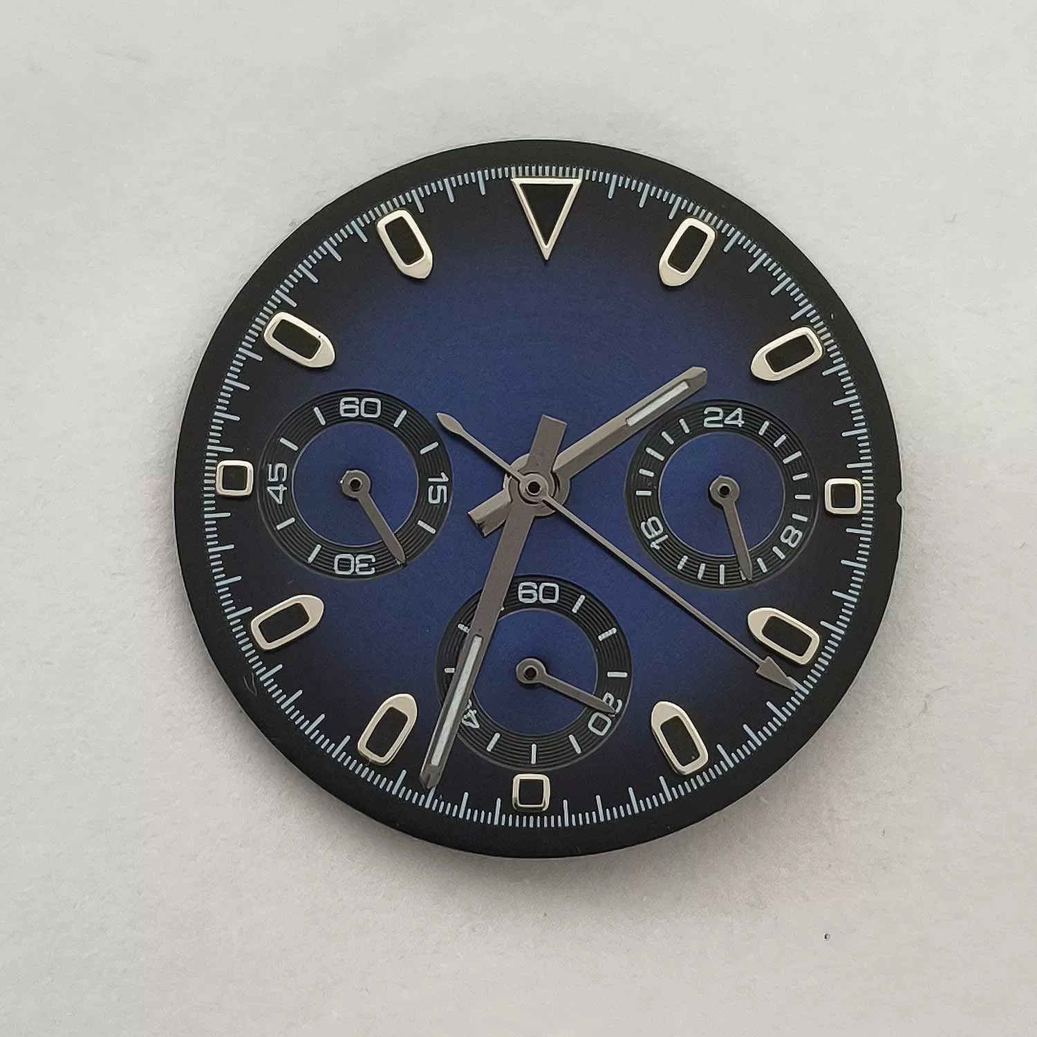29.5mm Gradient color Watch Dial + Hands Green Luminous For VK63 Movement