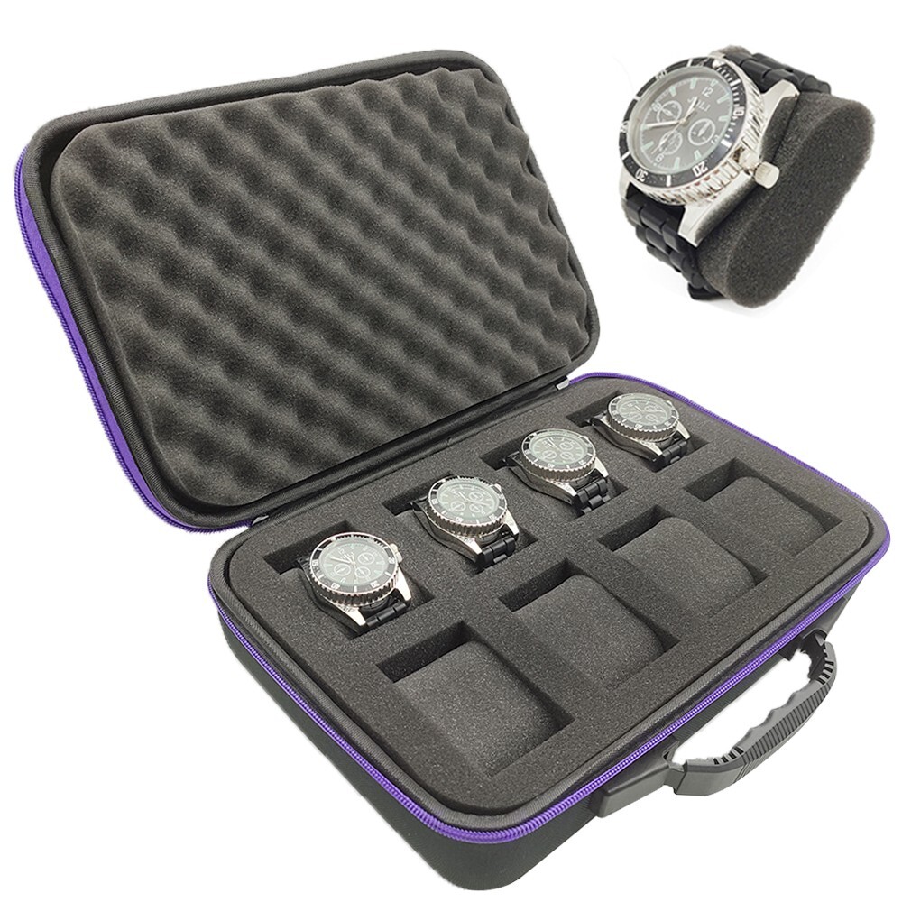 Travel Watch Bag 8 Slots Roll Case Watches Storage Box Wristwatch Display Case