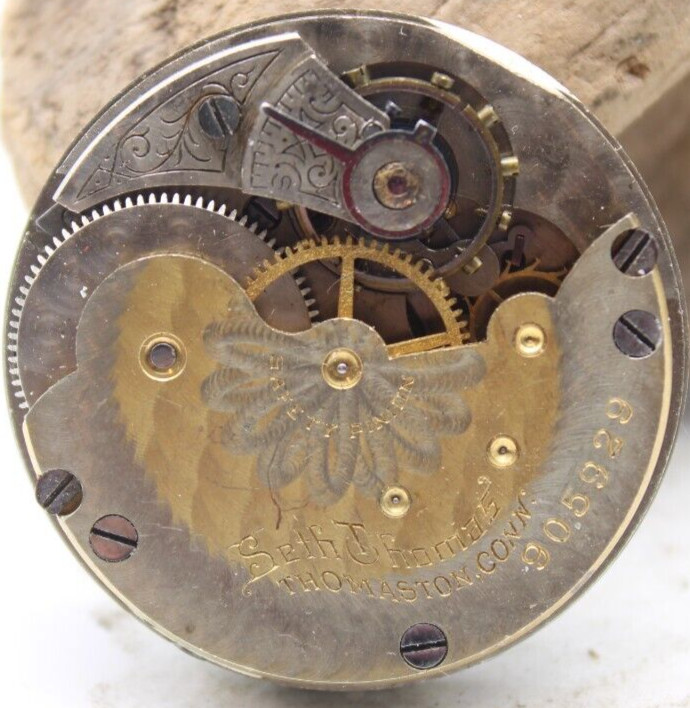 1907 SETH THOMAS POCKET WATCH MOVEMENT 905929 GRADE 35 6s 7j (F4S3)