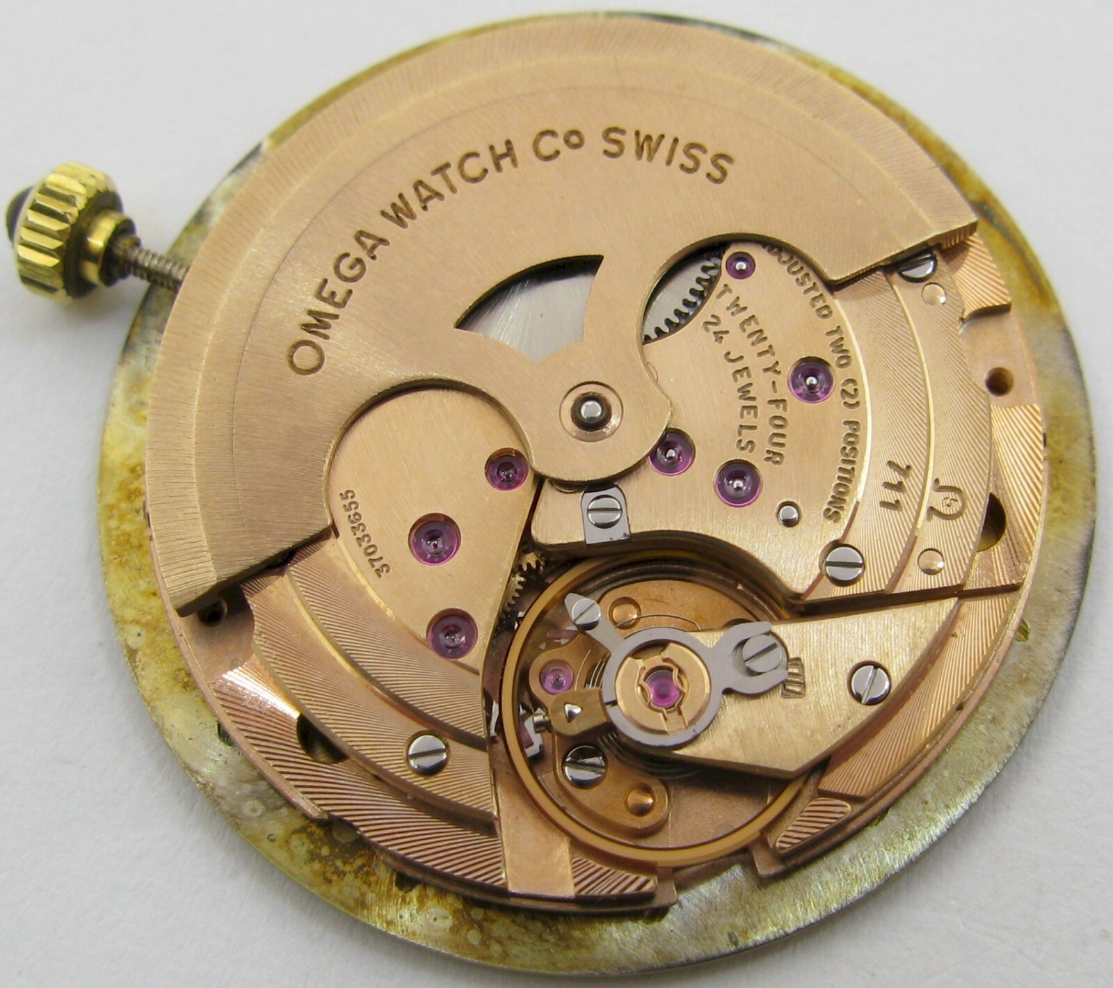 Omega 711 24 jewels 2 adj. automatic watch movement for parts …