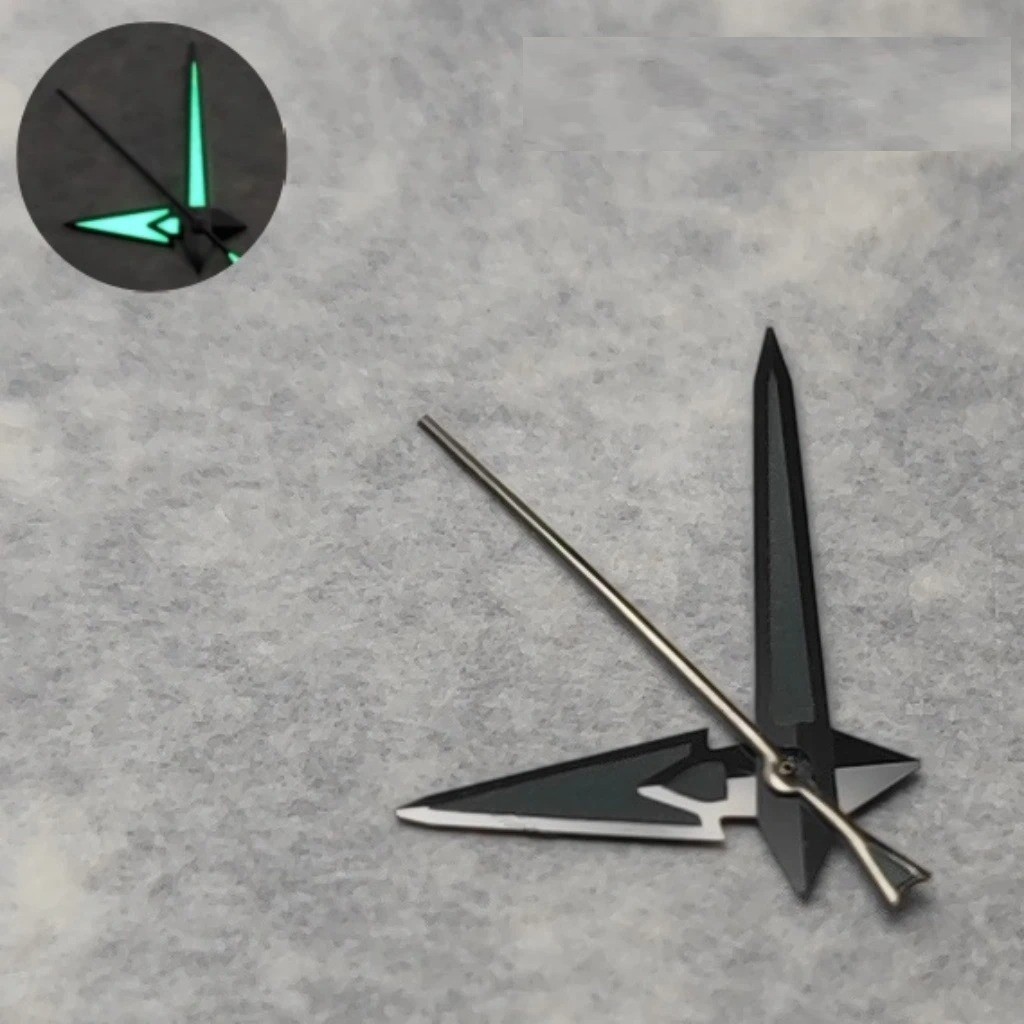 Black Grey Watch Hands Green Luminous for Nh35 Nh36 7S26 4R35 Movement