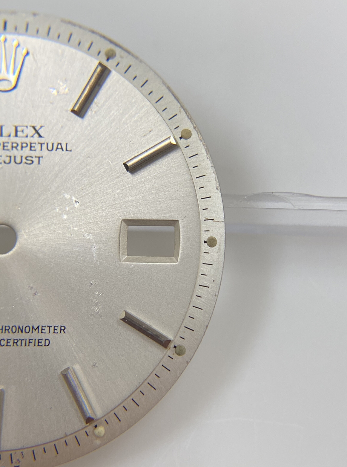 Genuine Vintage Rolex 36mm Datejust Silver Pie Pan Watch Dial 1600 1601 1603 #36