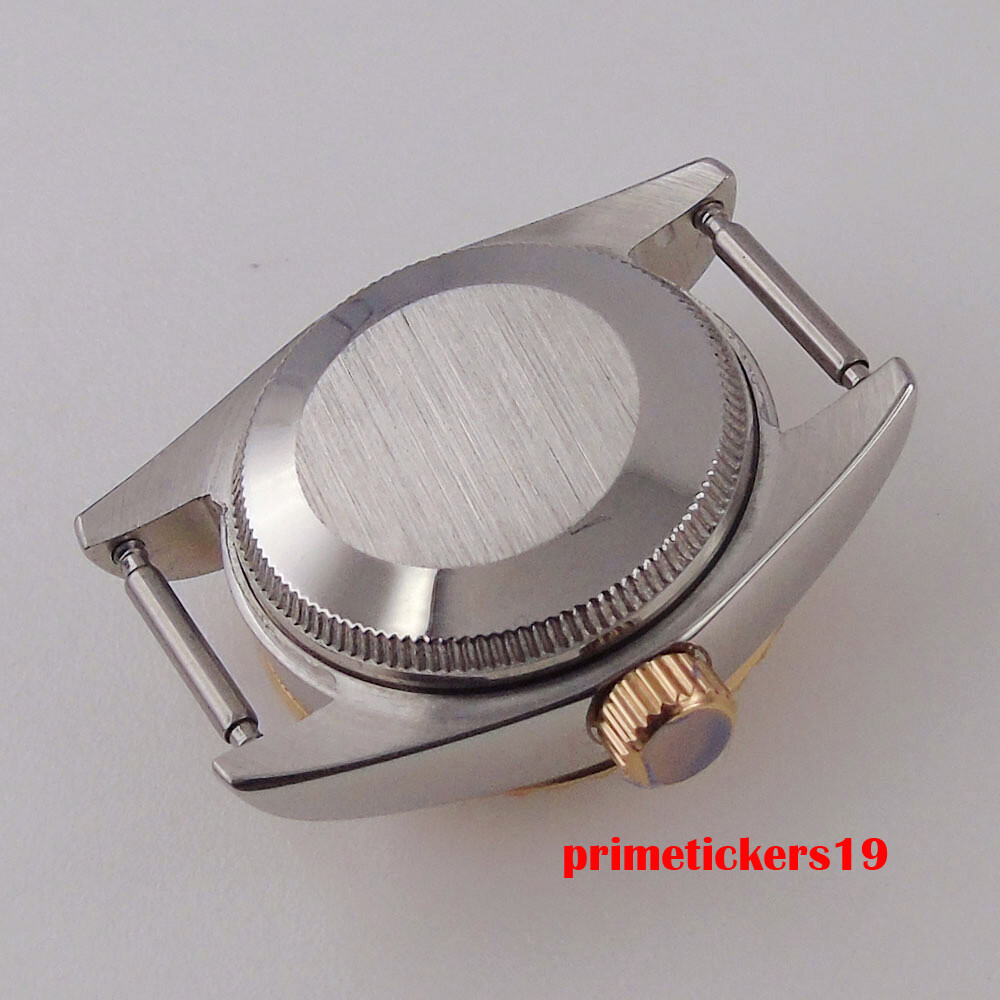 26mm Two Tone Watch Case for NH05 Lady Wristwatch Parts Rose Gold Bezel Sapphire