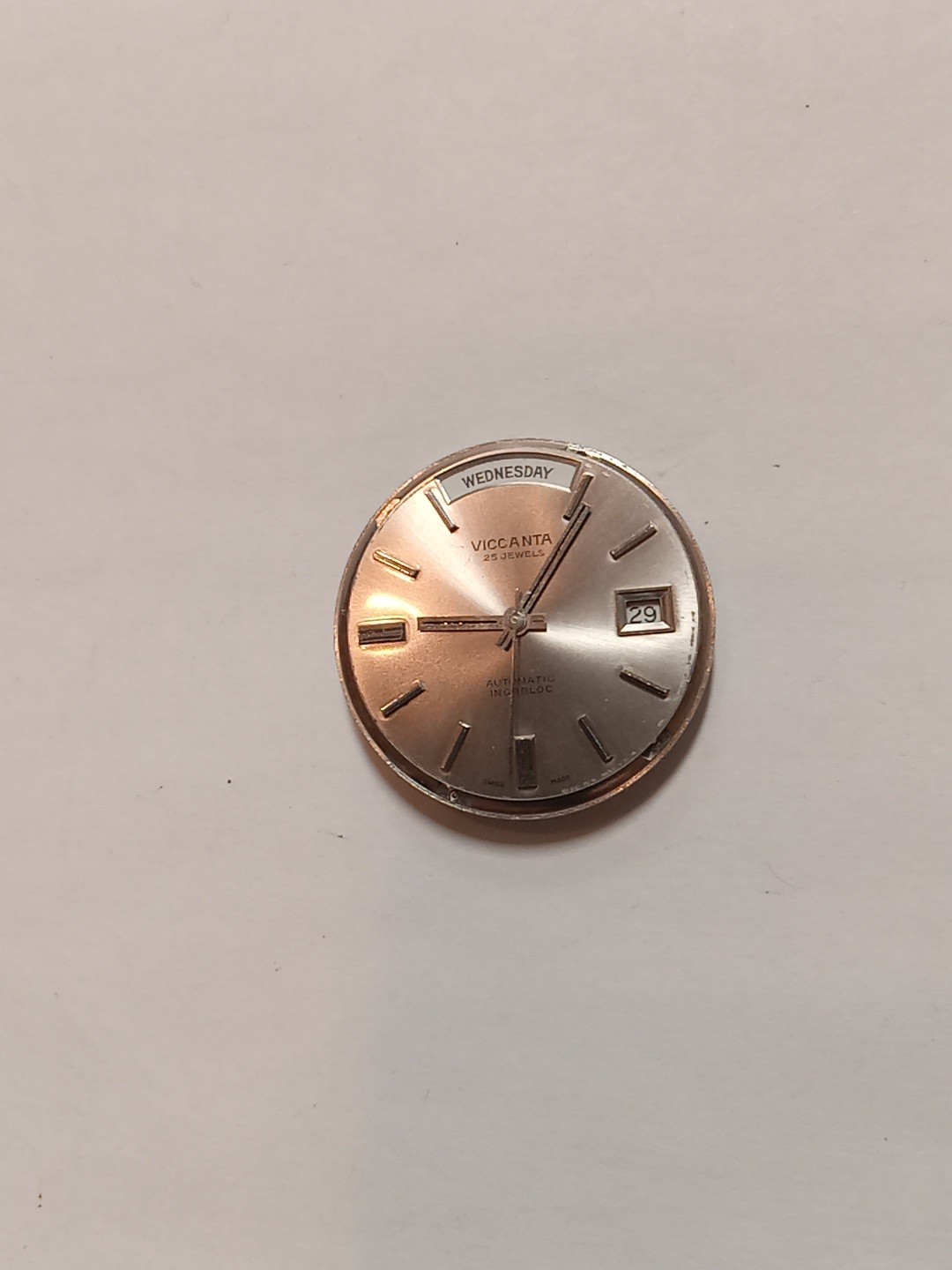 Viccanta Automatic 25 Jewels Calendar D+D Swiss Mens Watch Movement