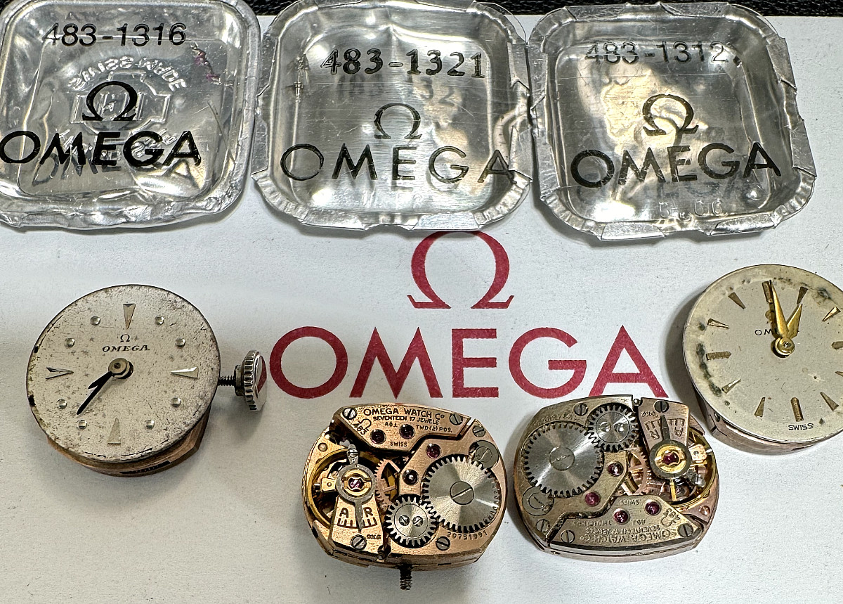 Omega AssortedWatch Parts 483-series With Unfinished Watches PROJECT Swiss