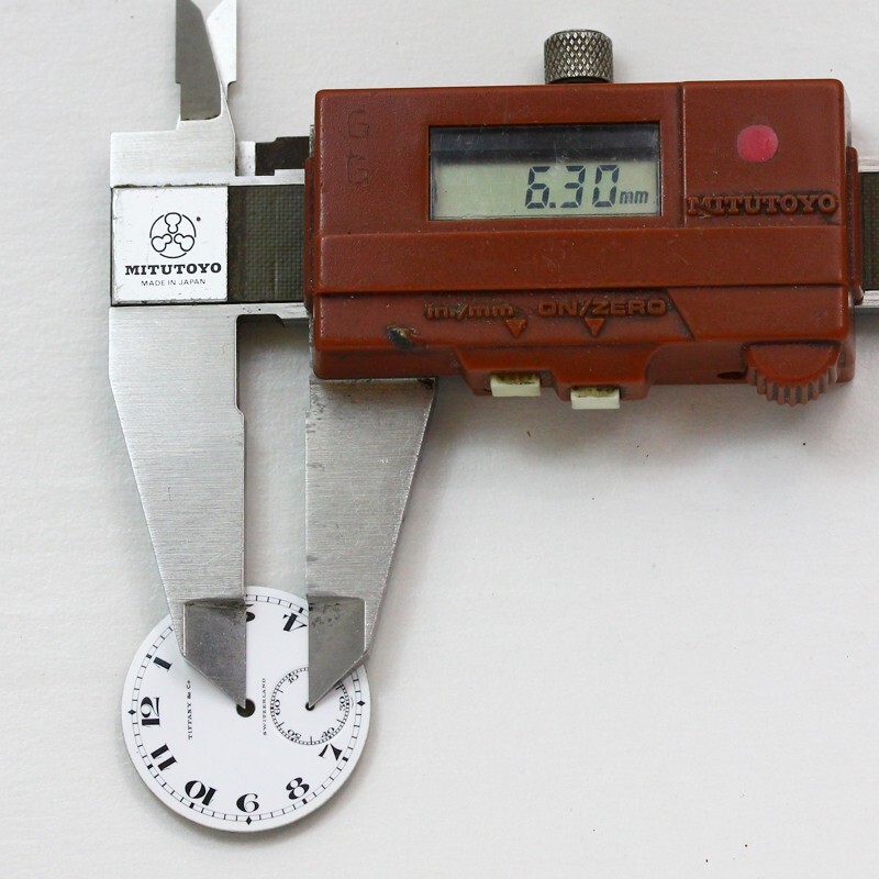 Tiffany & Co. 6/0 Size White Enamel Single Sunk Swiss Watch Dial
