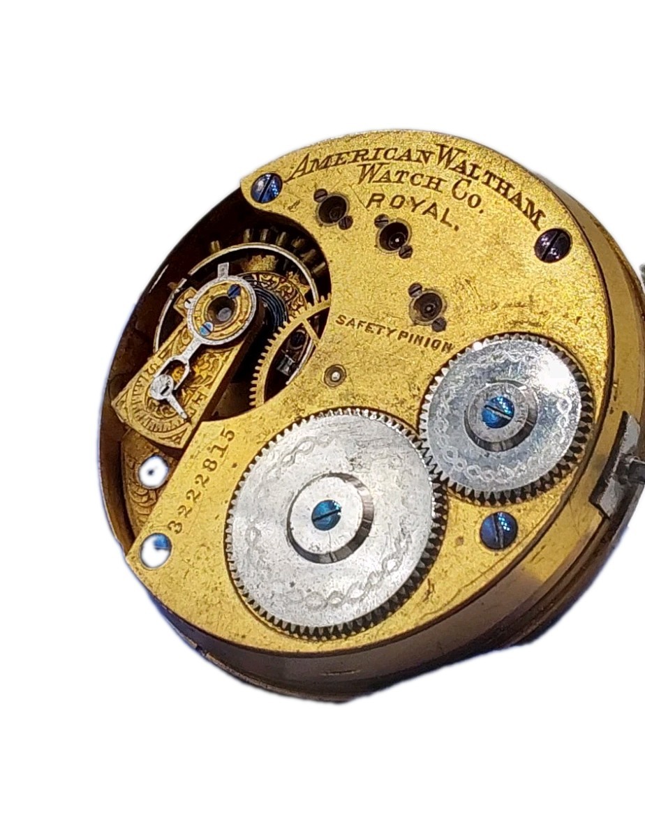 Waltham Royal 16s Movement Sunk Enamel Dial Watch Parts 2061