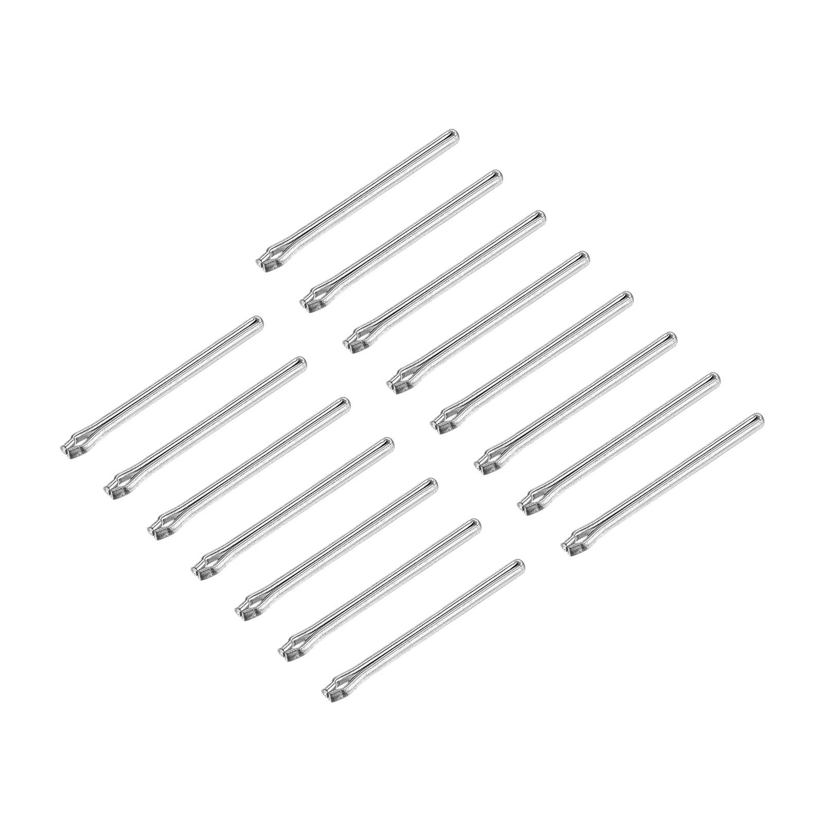 15Pcs 16mm Watch Band Link Cotter Pin, Stainless Steel 1mm Dia. Silver Tone