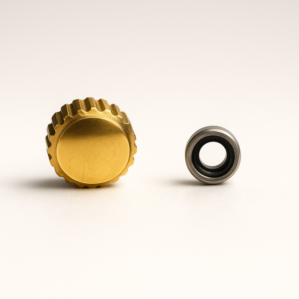 Gold Screw Crown | 5.4mm – Universal Fit | Luxury Watch Repair Part