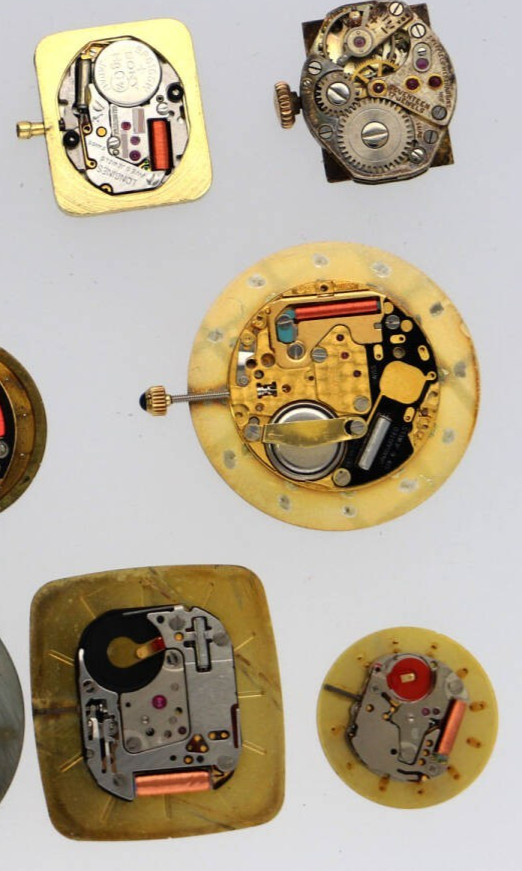 Rolex, etc Movement Watch Parts Lot 11pcs set Wrist Watch Parts Junk item