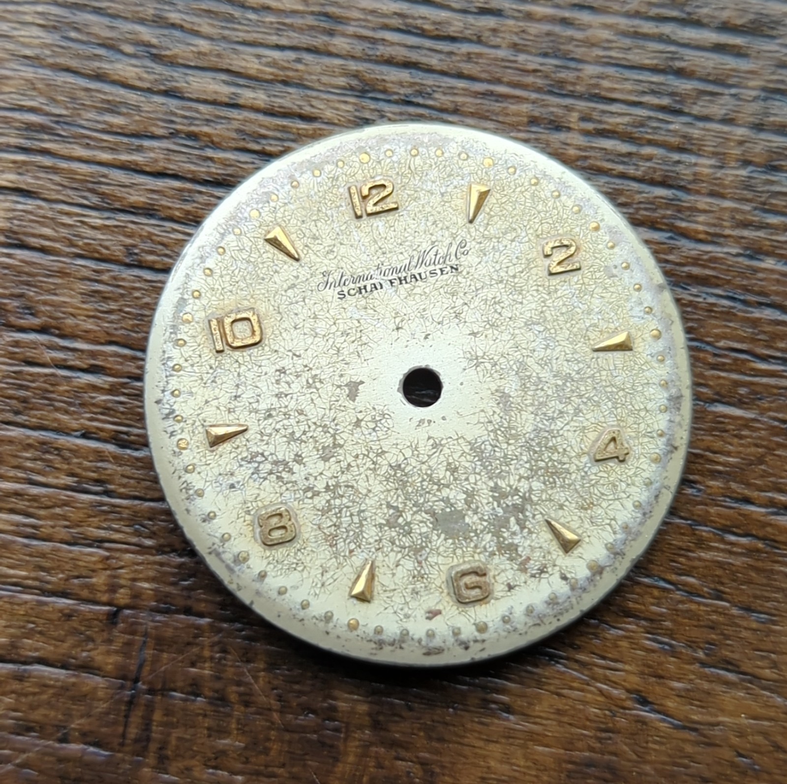 IWC International Watch Co Original Used Watch Dial Part 27.3mm (BL15)