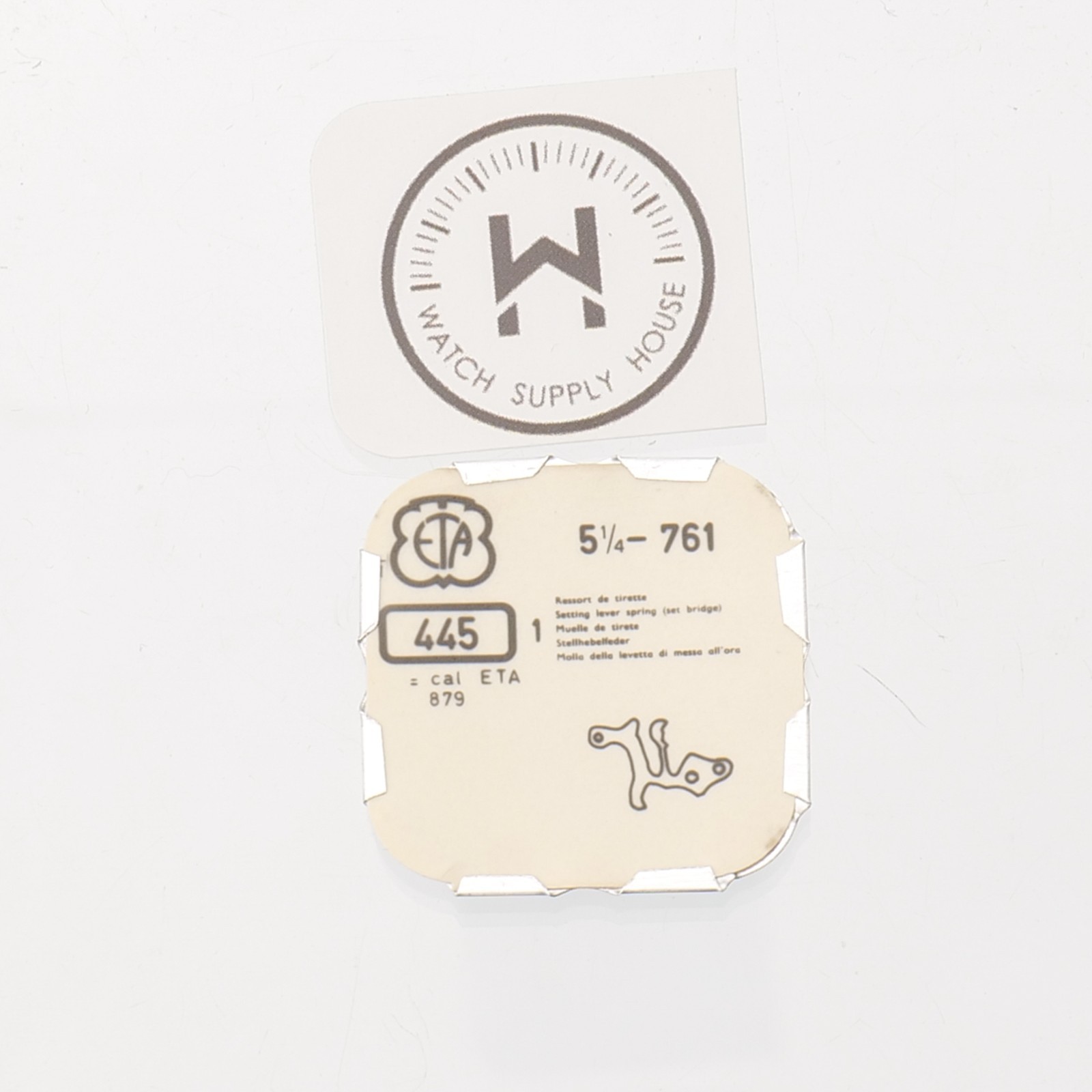 ETA 761, 1201 Watch Setting Lever Spring Set Bridge New Old Stock (C19R1)