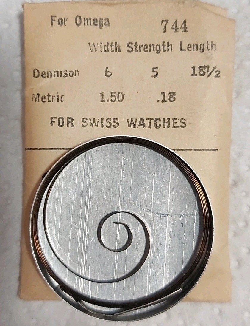 Omega Cal. 39.1 17 Ligne Part. 1208 Main Spring/Tension Spring Omega 744 Pocketwatch