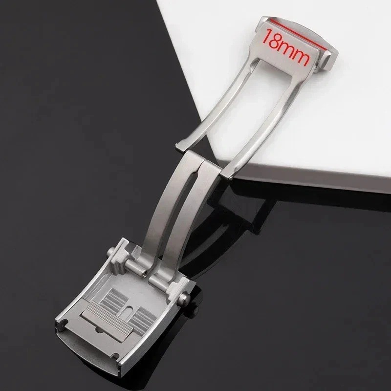 18 20mm Slider Glide Folding Buckle Deployment Clasp Fits Breitling Watch Band
