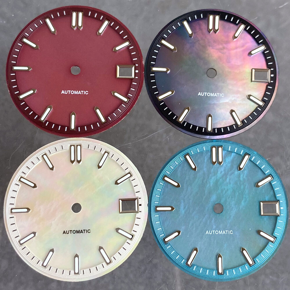 MOP Mother of Pearl Shell Watch Dial 29mm Lume Fit NH35 NH36 Diving Men Watches