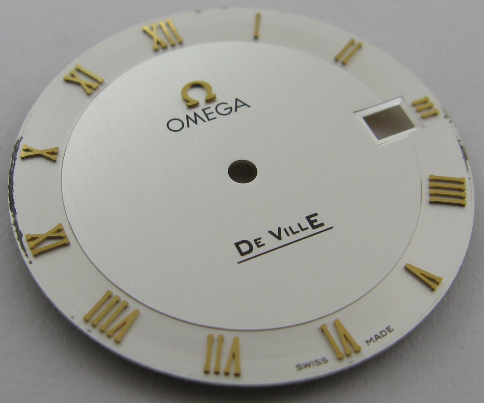 Omega champagne Dial for De ville date 3H. Watch diameter 28 mm