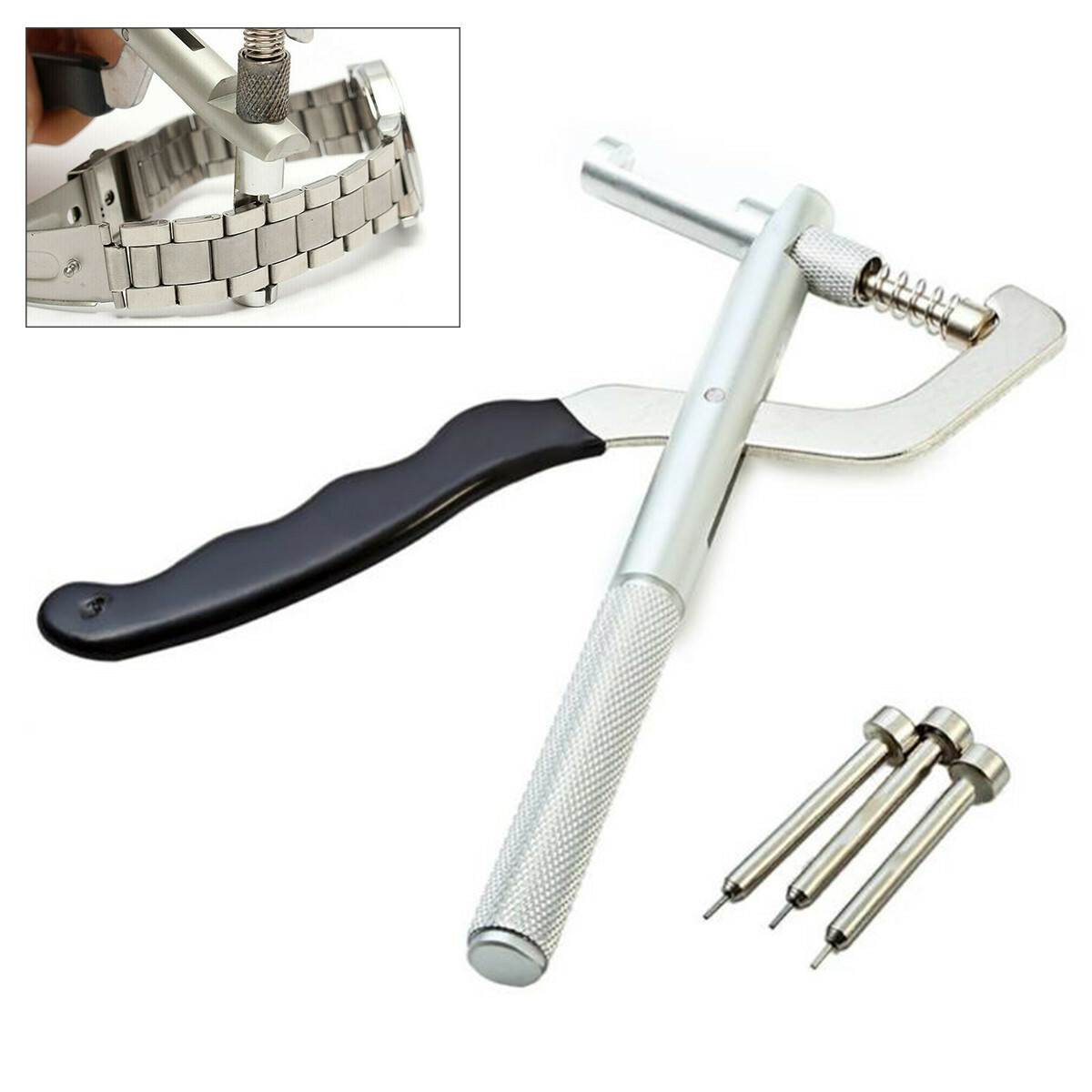 Watch Band Remover Resizing Strap Link Pin Repair Strap Bracelet Tool Kit +3Pins