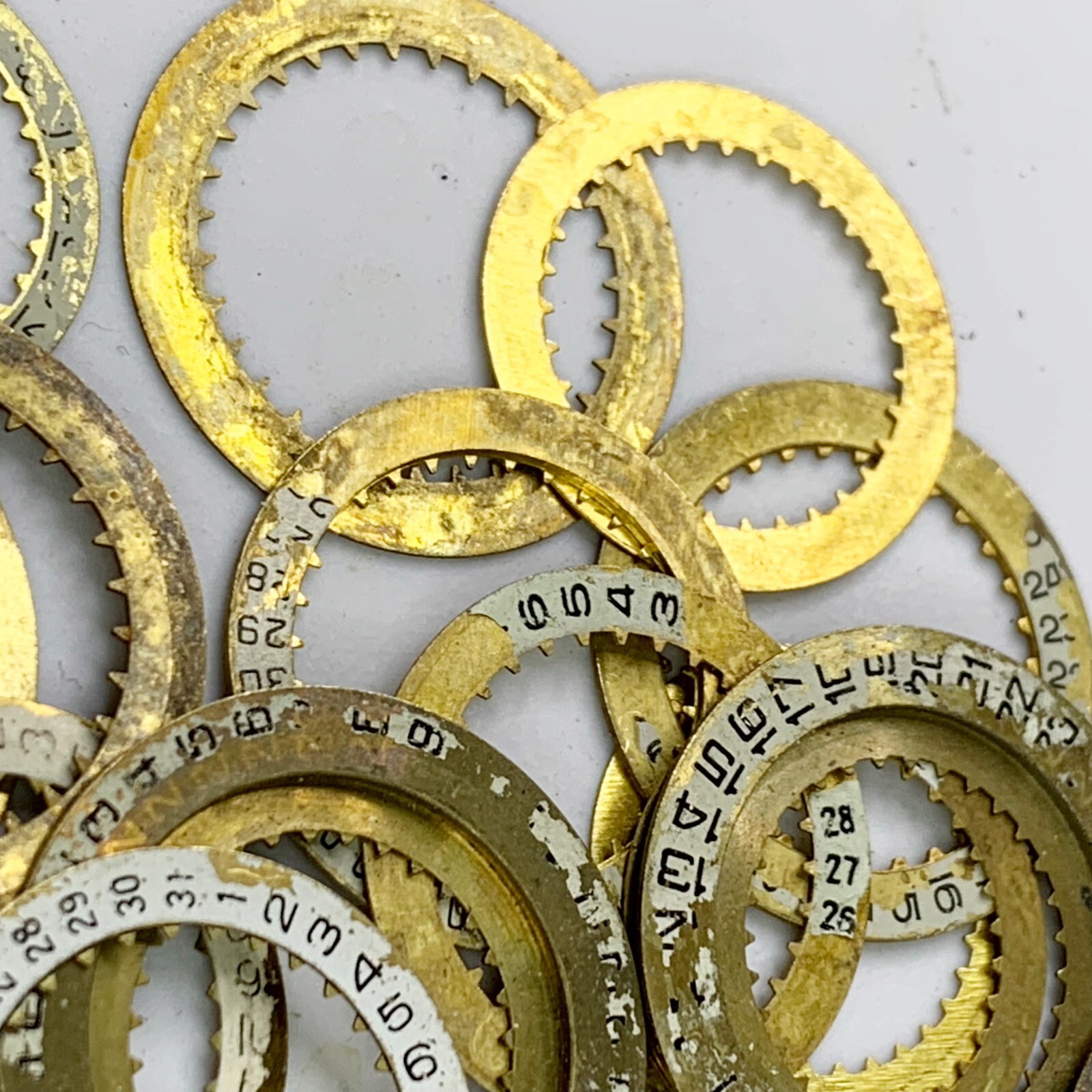 25 Calendar Day Date Dial Disc Number Watch Part Steampunk Watchmaker Lot Repair