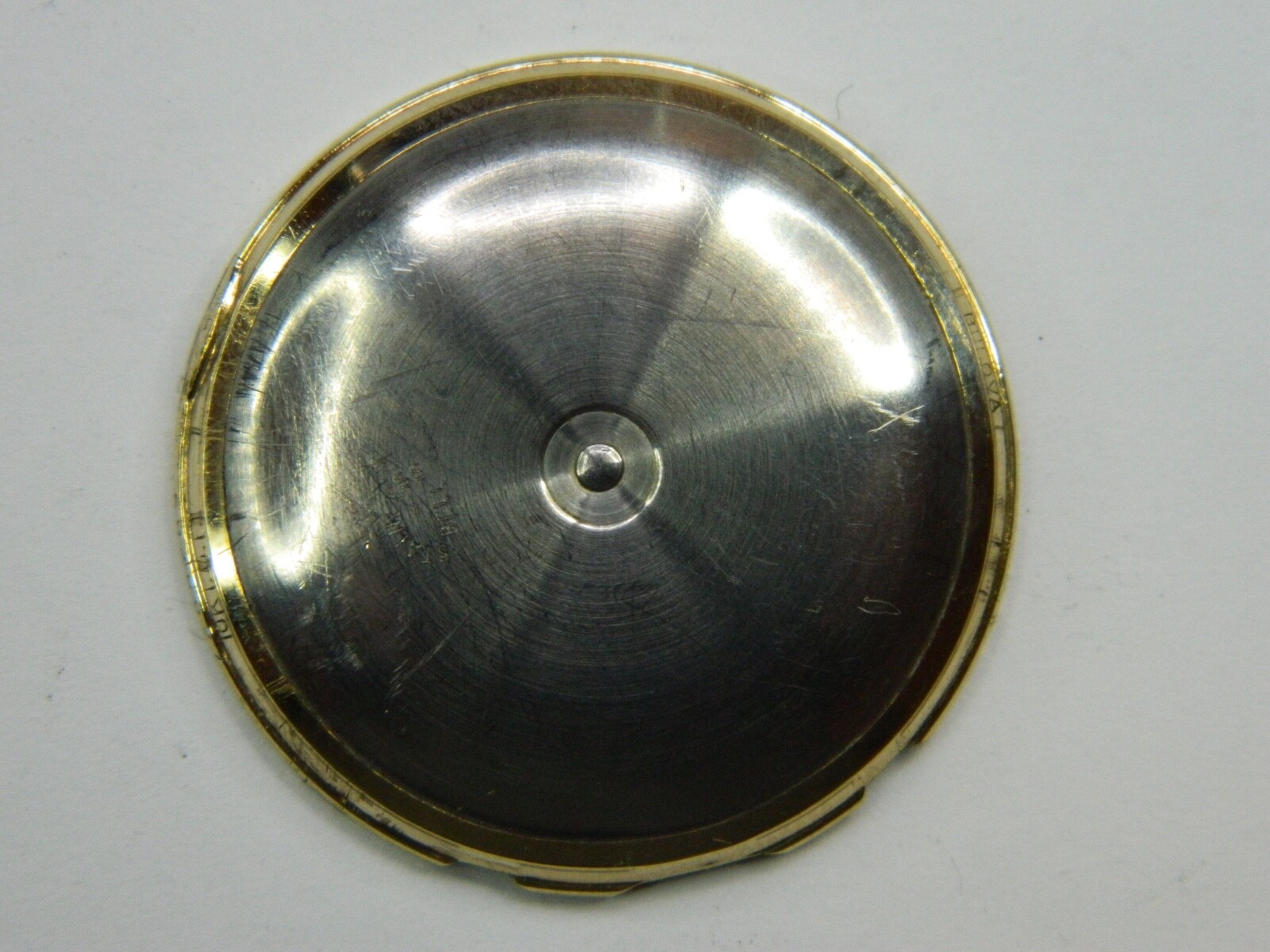 NICE VINTAGE BULOVA 10K GOLD FILLED STAINLESS STEEL BELL ALARM WATCH COVER 35mm