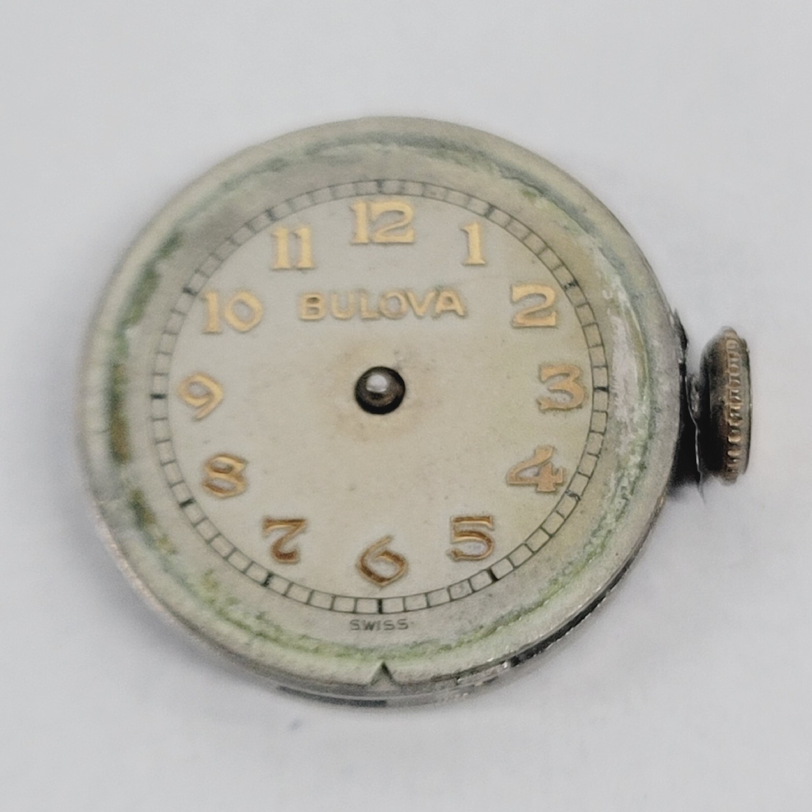 2 Vintage Bulova 7AM 17J Swiss Watch Movements Parts, Repair Restore