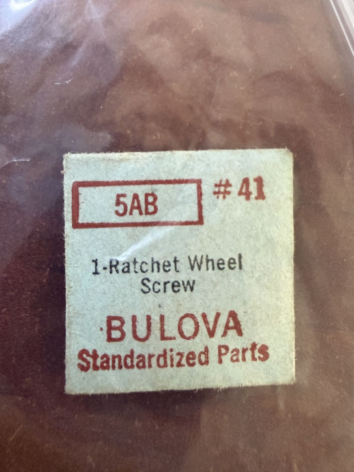 Bulova 5AB Ratchet Wheel Screw #41 NOS Genuine Vintage Watch Part New Old Stock