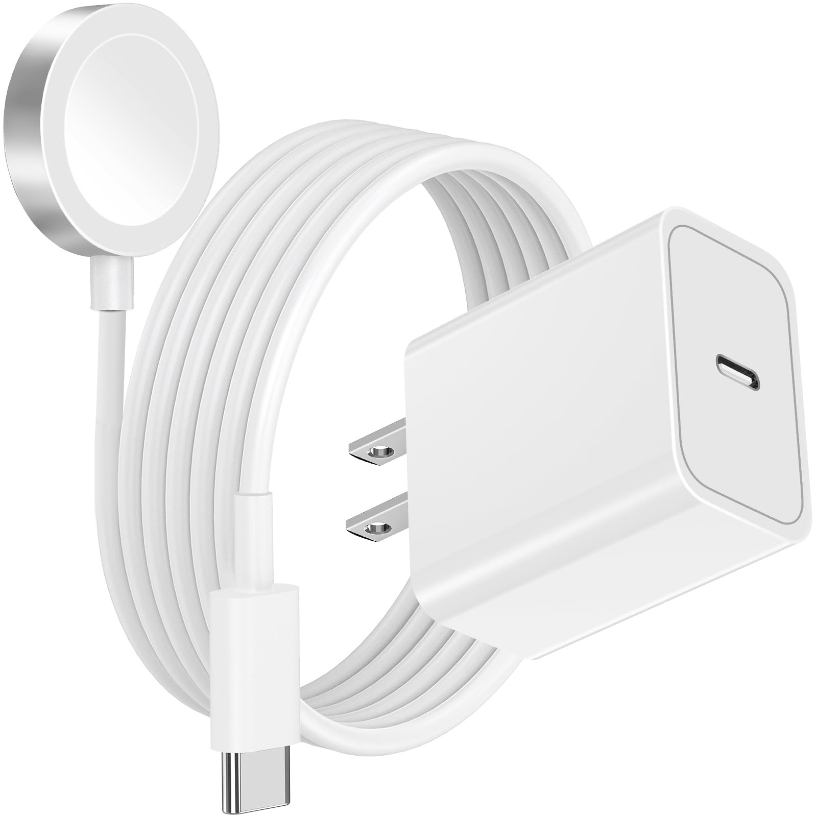 USB C Apple Watch Charger with 20W Fast Wall Block, 6FT Portable Magnetic Cha…