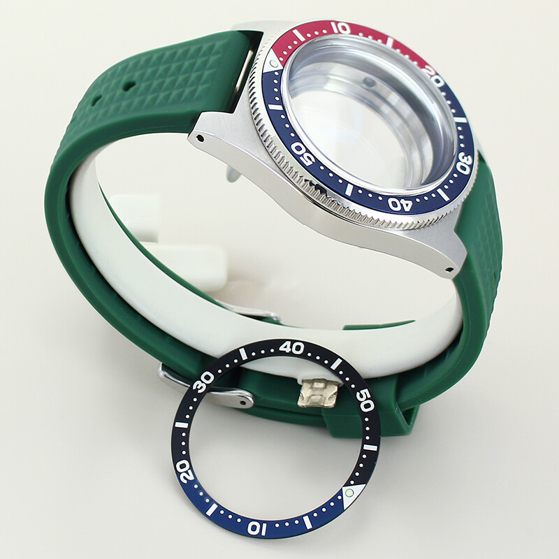 40mm Men Watch Case Modify Seiko 62mas Mod Rubber Strap For Seiko Nh35 NH34 NH36
