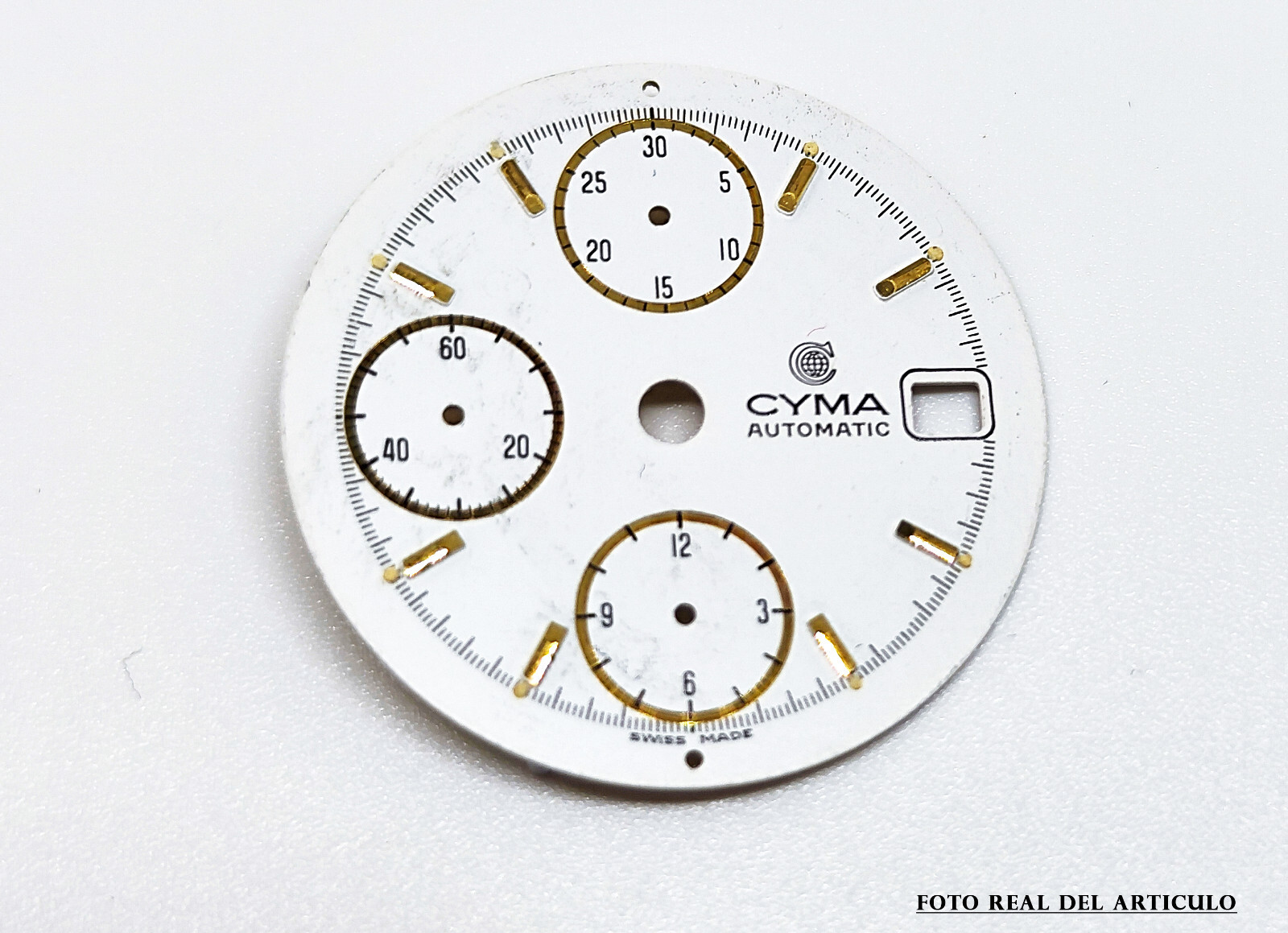 Replacement Watch Part Dial Cyma For VALJOUX 7750 With Bisel