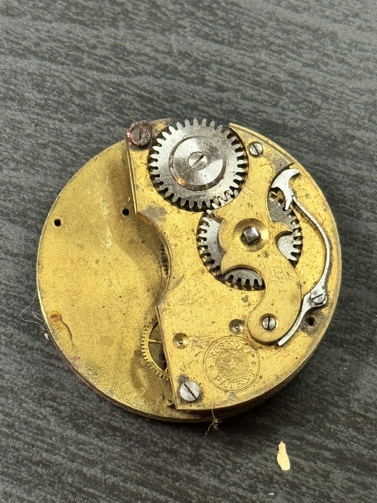 Vintage Roskopf Patent Pocket Watch Movement Size 18s For Parts (PW216)
