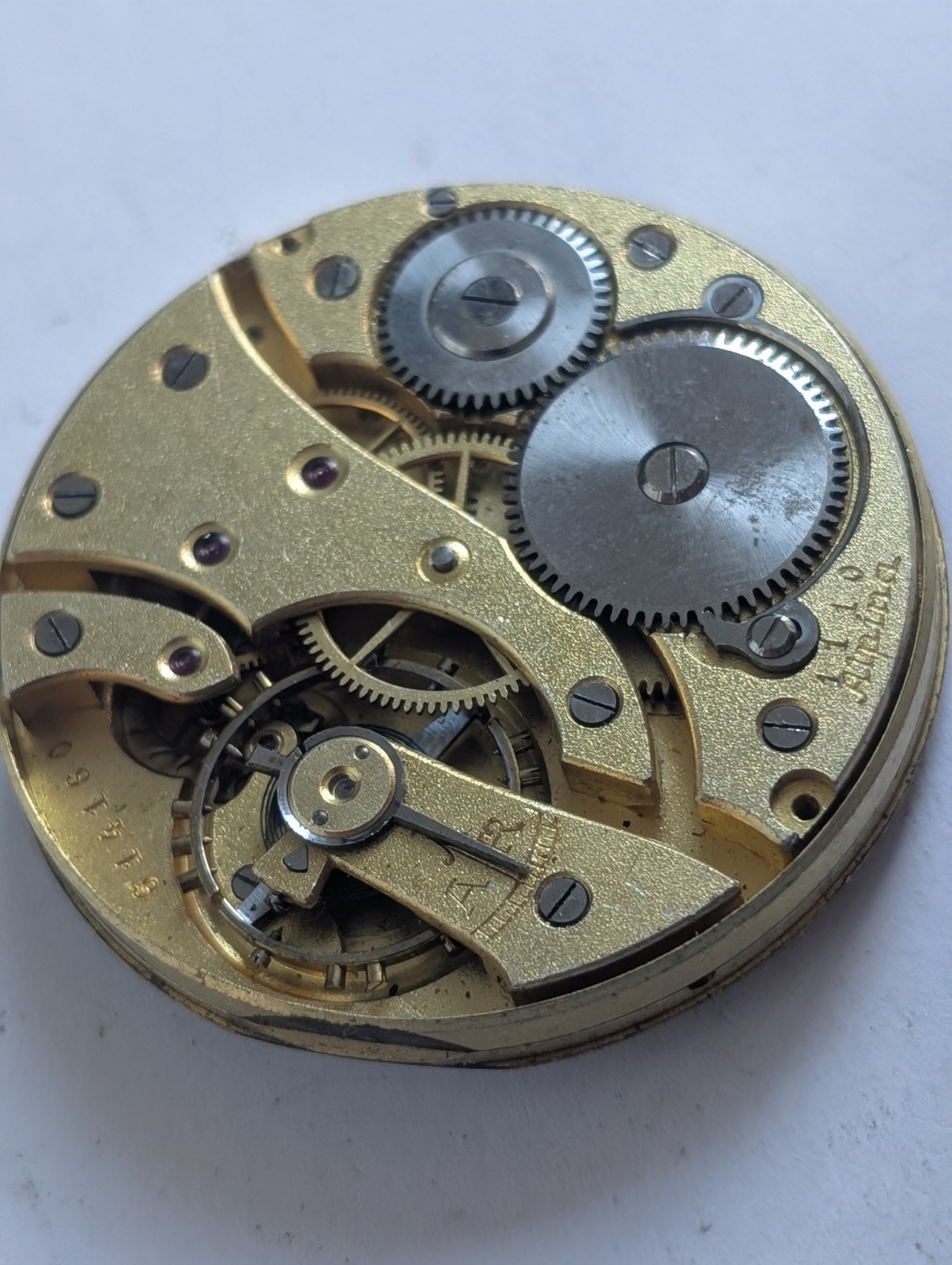 Vintage Alpina 1110 Pocket Watch Movement (Runs But Untested)