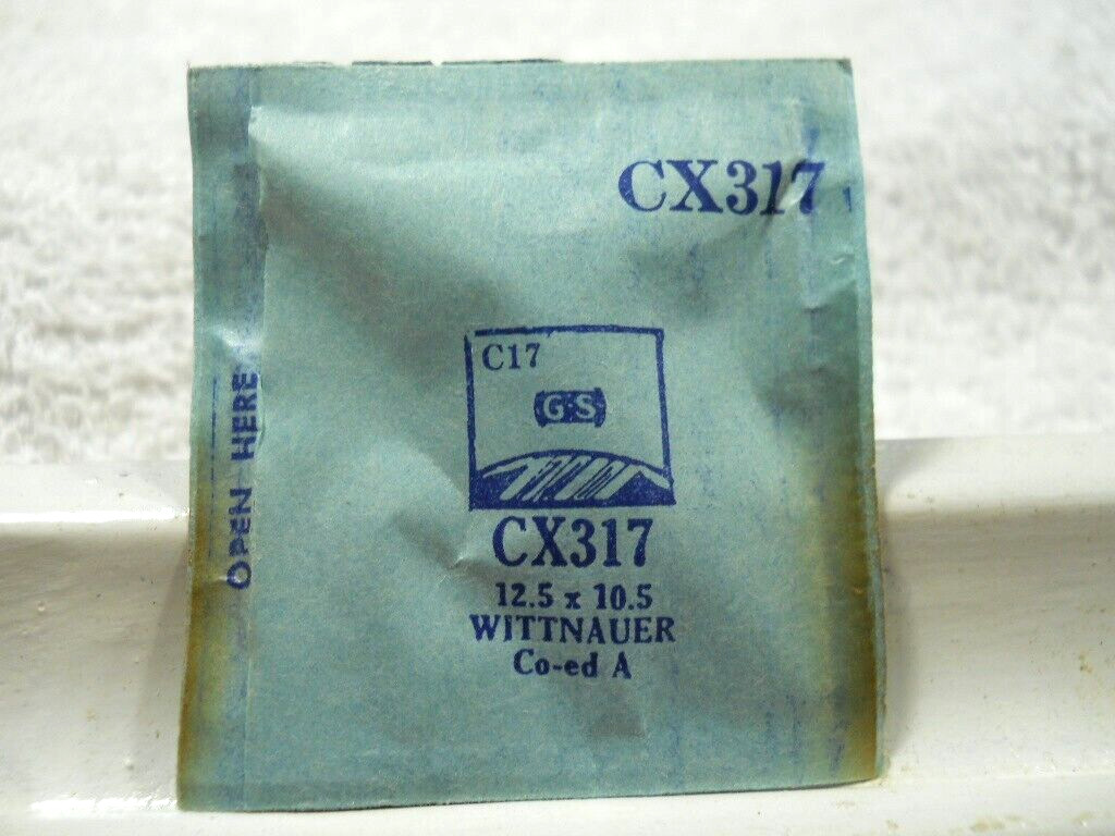 GS CX317 Watch Crystal Fit Wittnauer Co-Ed A – 12.5 x 12.5 mm Replacement Repair