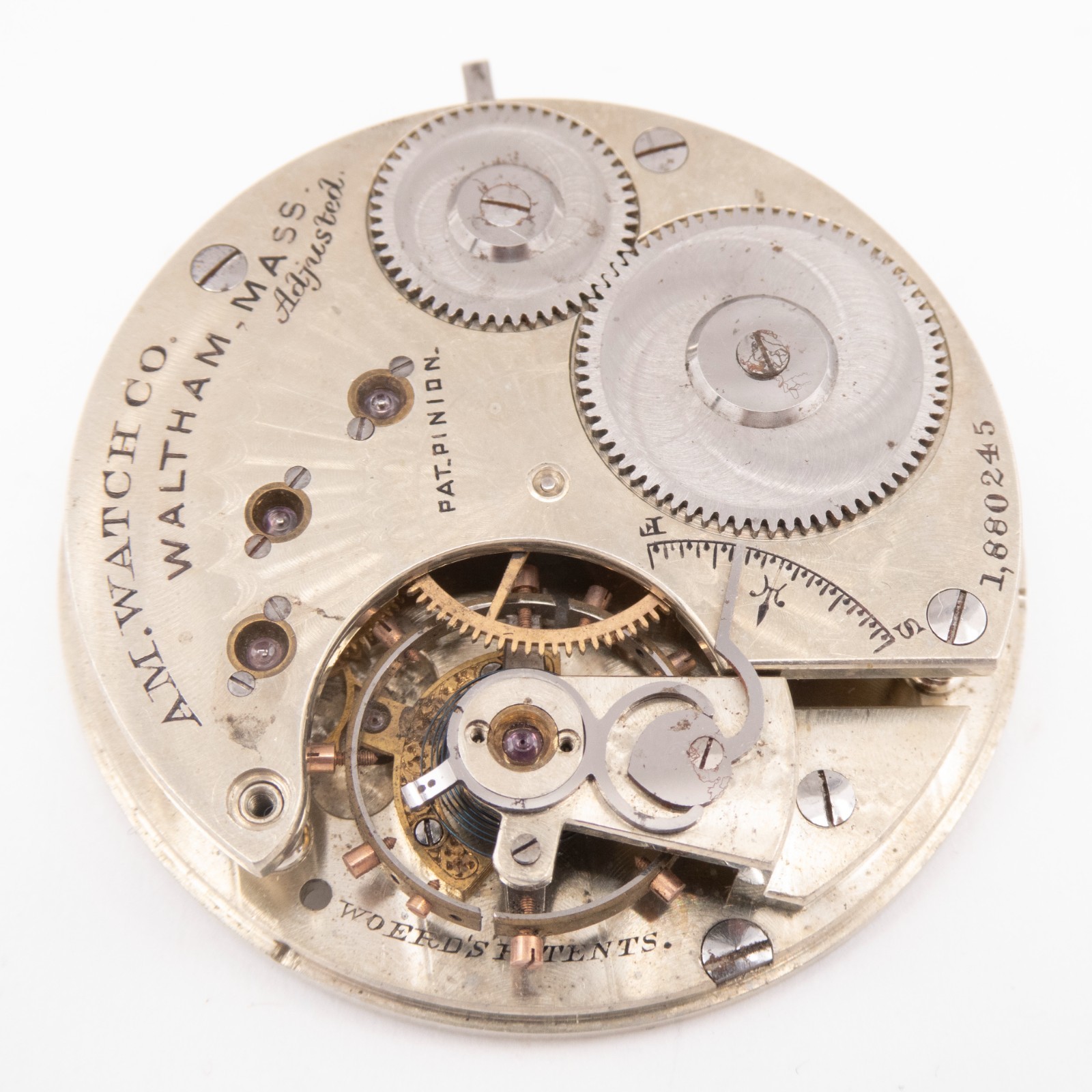 Waltham Grade Am. Watch Co. 16-Size 16-Jewel Antique Pocket Watch Movement