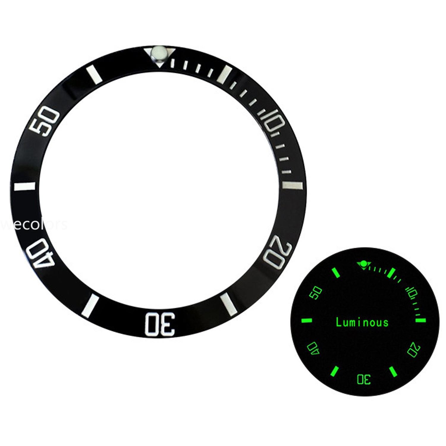 Ceramic Luminous Sloped Watch Bezel Insert for SUB 16610 16610LN 16800 16613