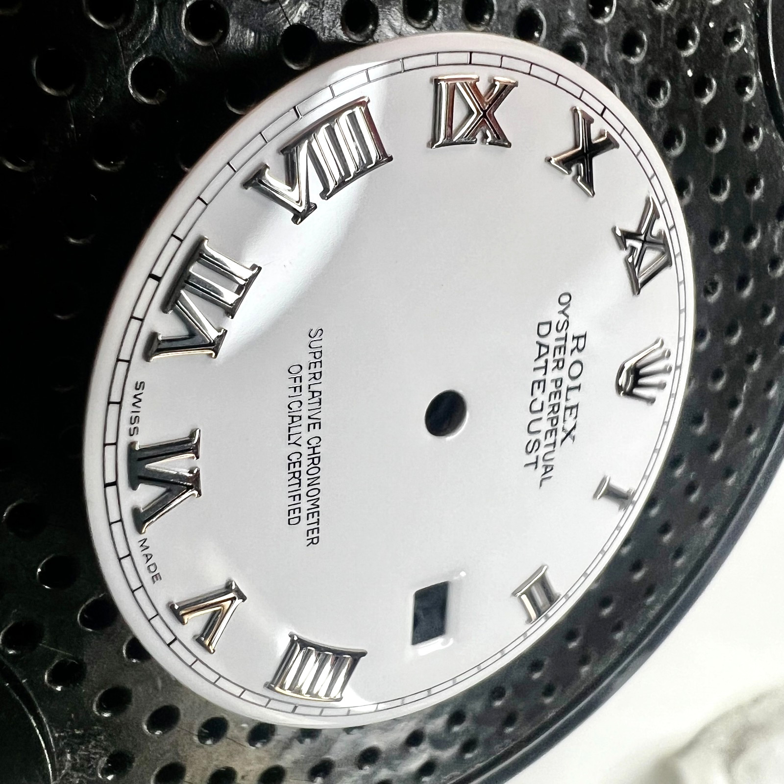Genuine Rolex Datejust 36 White Enamel Dial with White Gold Roman Numbers