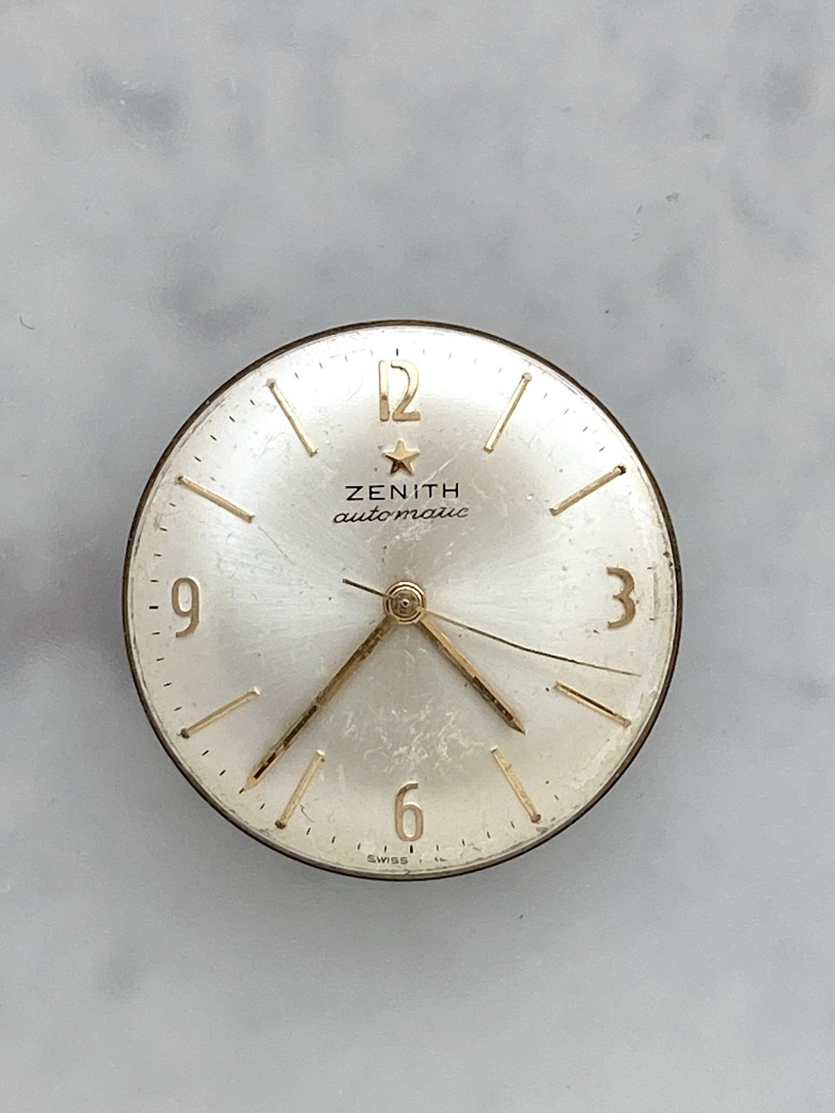 Zenith Calibre 2522 P Automatic Watch Movement with Dial and Gilt hands