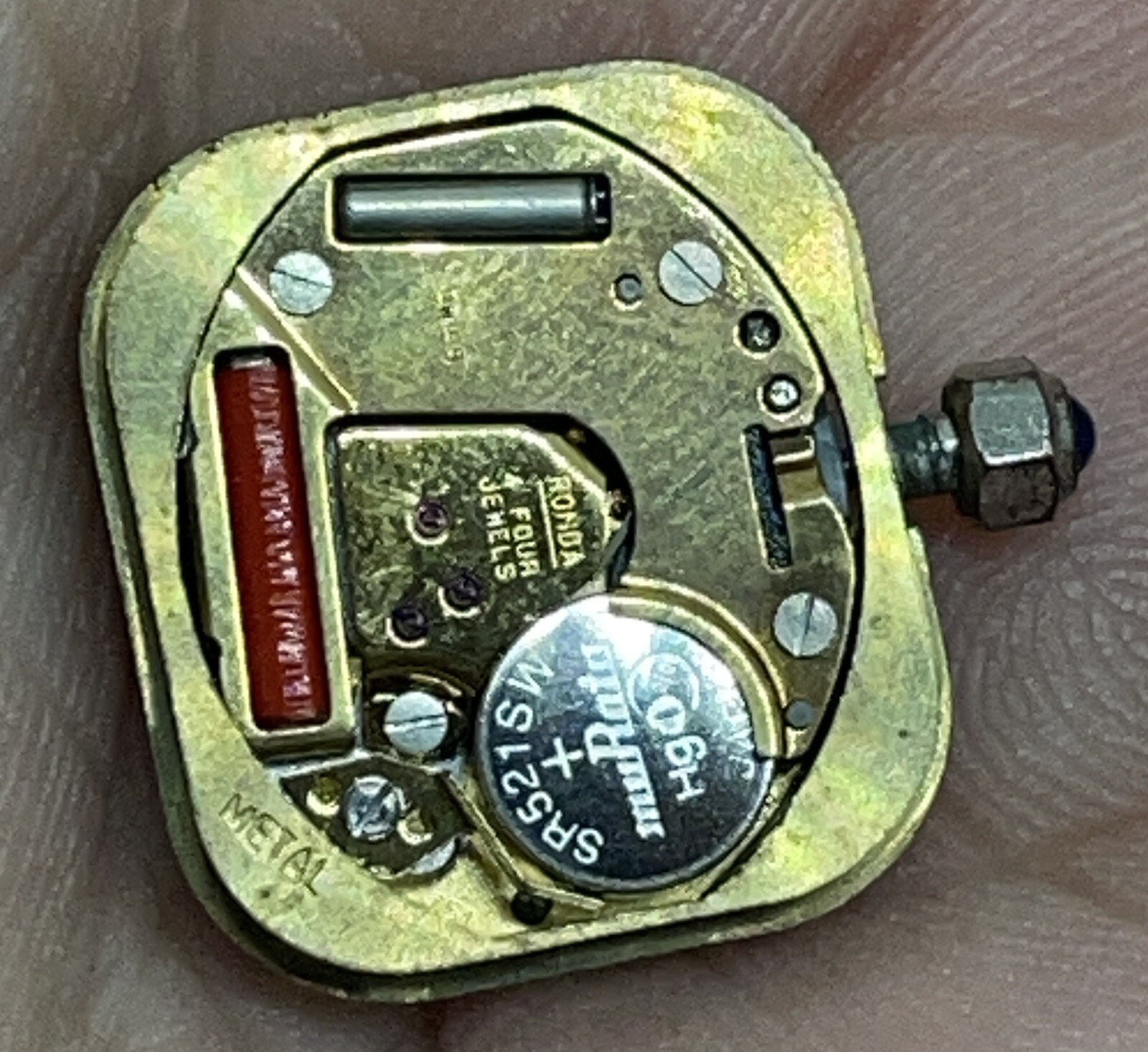 RONDA MOVEMENT Diamond Dial 4 Jewels Swiss Does Not Run