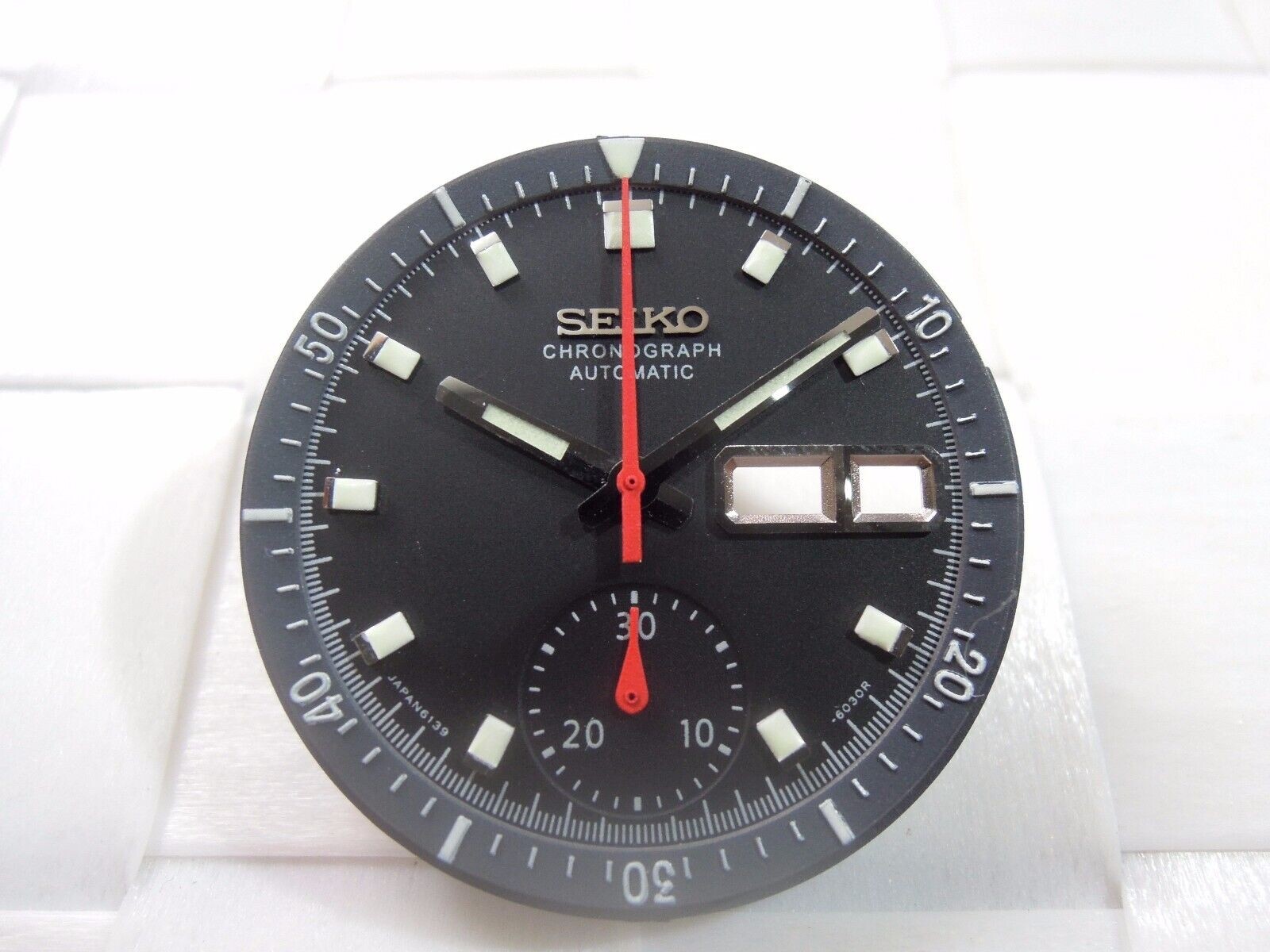 NEW BLACK DIAL,HANDS,ROTATING BEZEL PEPSI POGUE CHRONOGRAPH 6139-6002/6000/6009