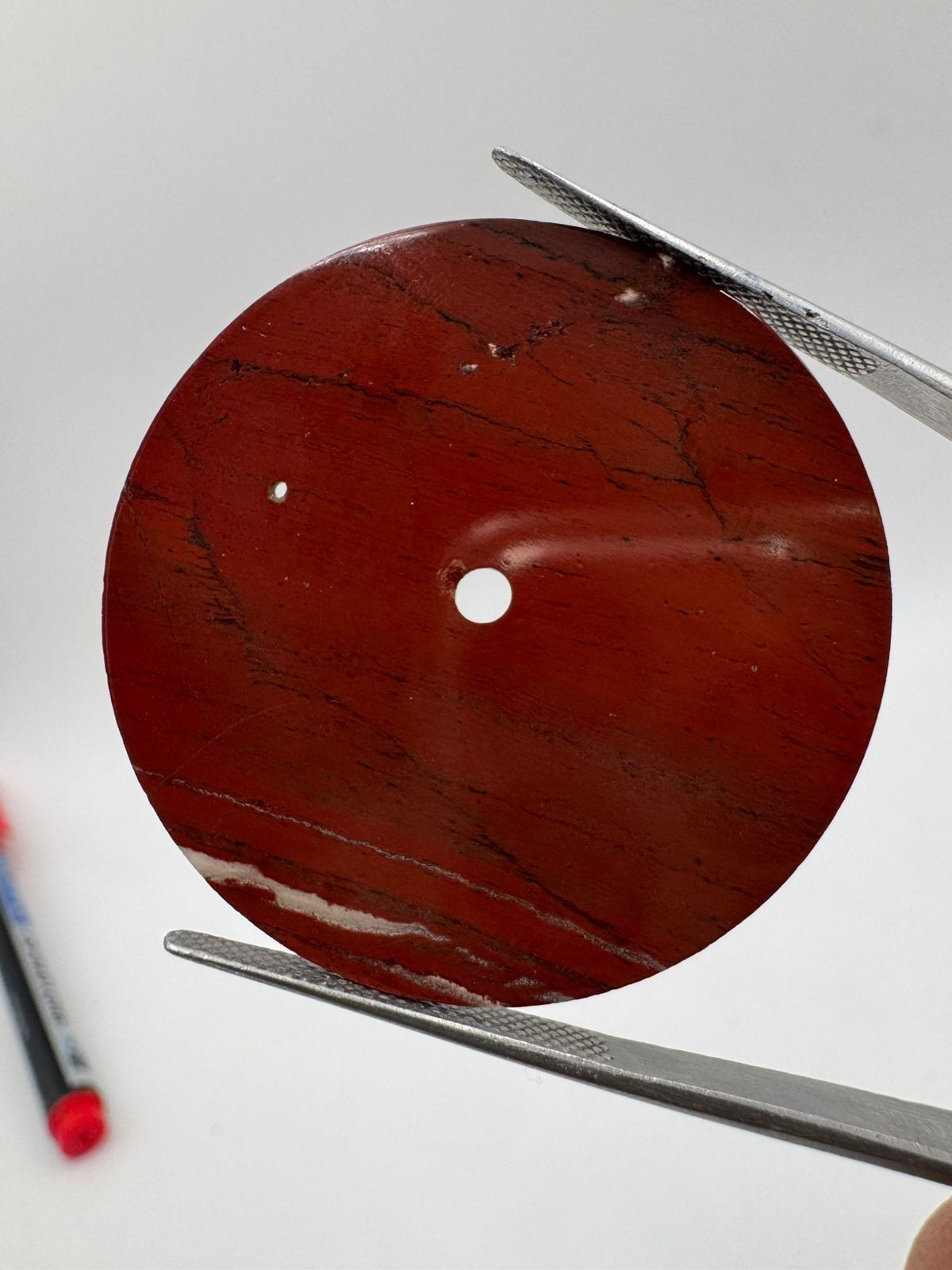 Red Jasper Natural Stone watch dial Polished Gemstone 37 mm Round shape gmc1059