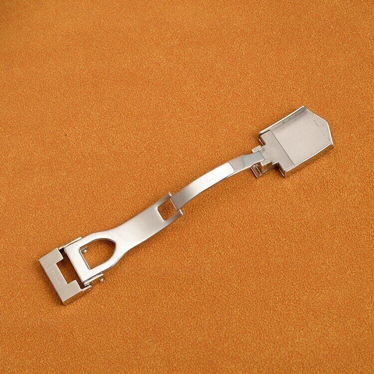 18mm Stainless Steel Flip Lock Folding Buckle Clasp For Tudor Watch Strap Silver